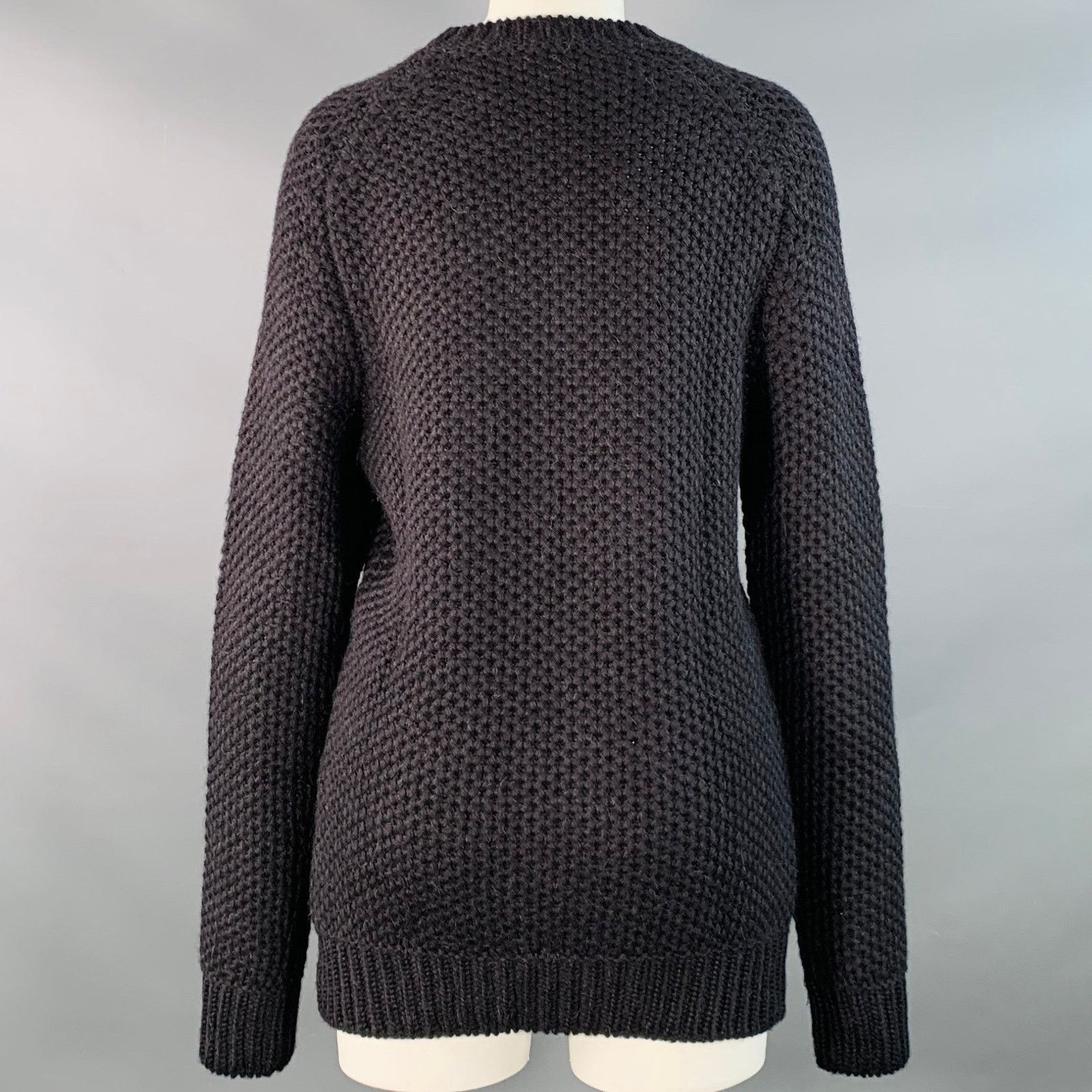 Other SERIENUMERICA 8 Black Baby Alpaca Knit Crew Neck Sweater Size M / US 6-8 / IT 42-44 - 4 Thumbnail