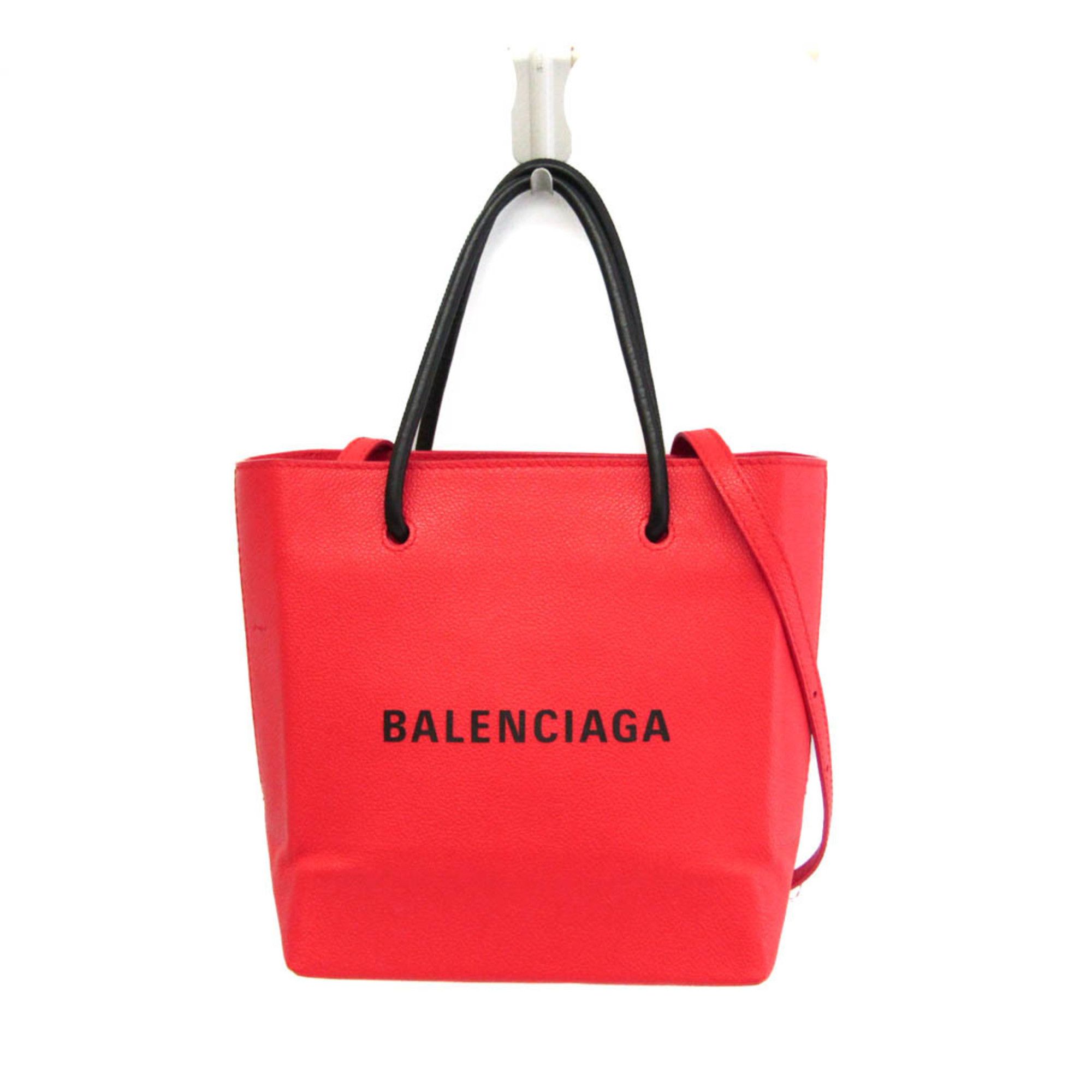Balenciaga Balenciaga Shopping Tote XXS 555140 Women's Leather Handbag,Shoulder Bag Black,Red Color Size ONE SIZE - 1 Thumbnail