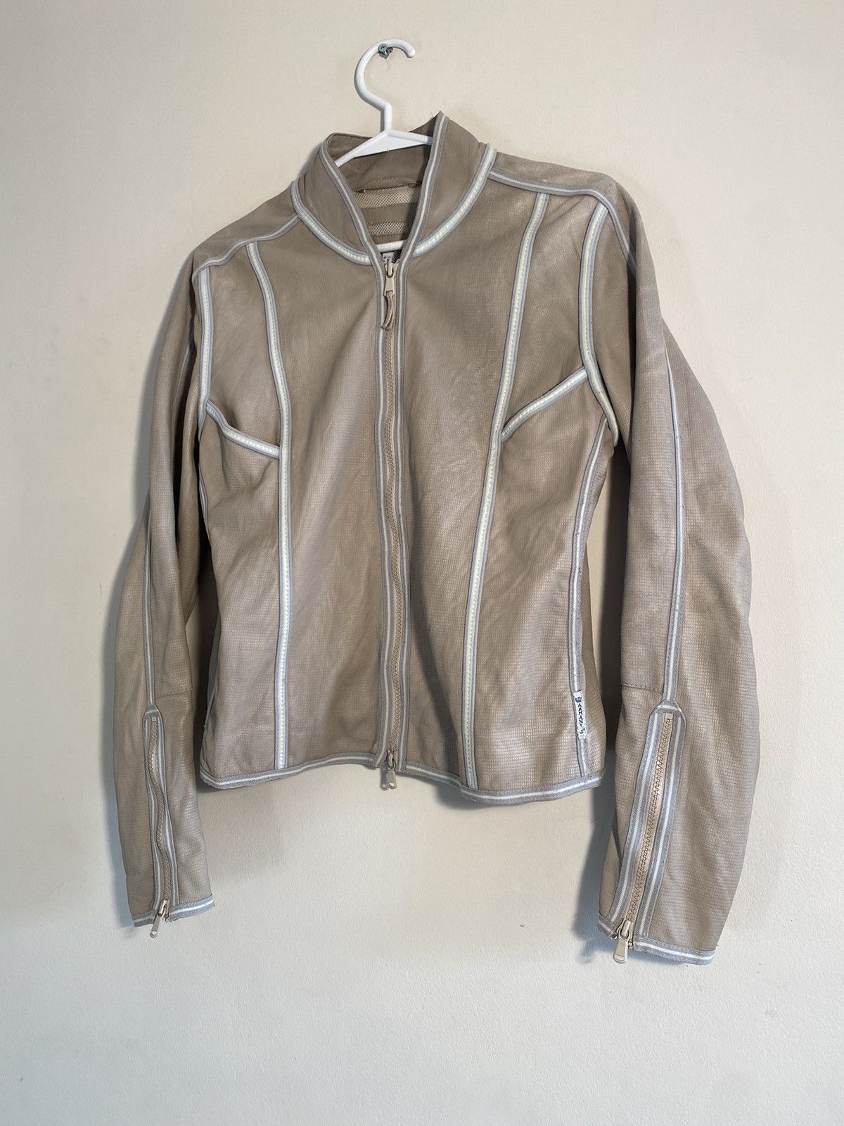 Armani × Vintage Vintage Armani Jeans Leather Biker Jacket women’s Size L / US 10 / IT 46 - 2 Thumbnail