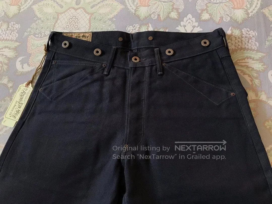 Rising Sun & Co. Rising Sun Blacksmith Navy Canvas Work Pants. Size US 29 - 4 Thumbnail