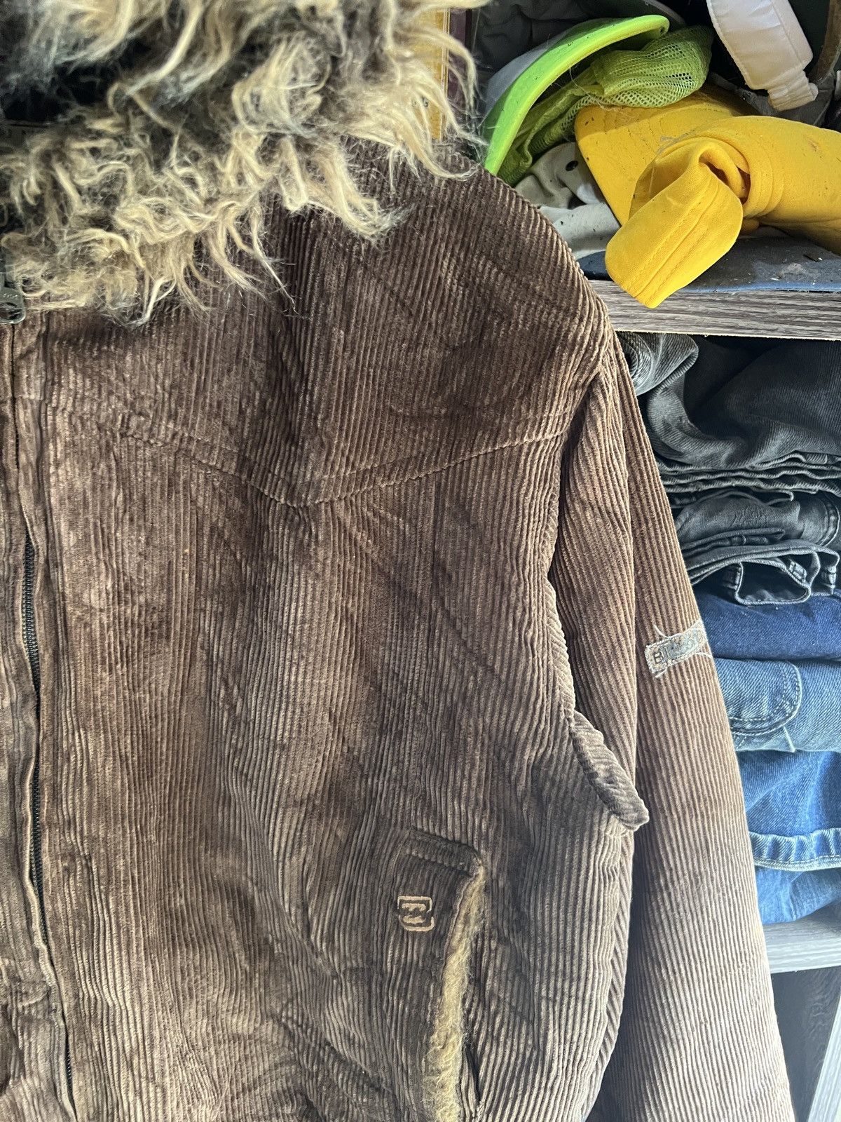 Billabong 🔥Billabong Faux Fur Corduroy Zipper Jacket Hoodie Size US M / EU 48-50 / 2 - 6 Thumbnail