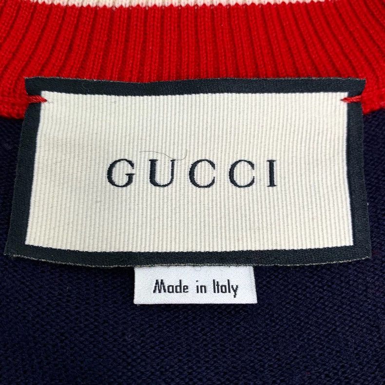 Gucci Gucci Color-blocked striped patch wool zipper stand-up coll Size US S / EU 44-46 / 1 - 5 Thumbnail