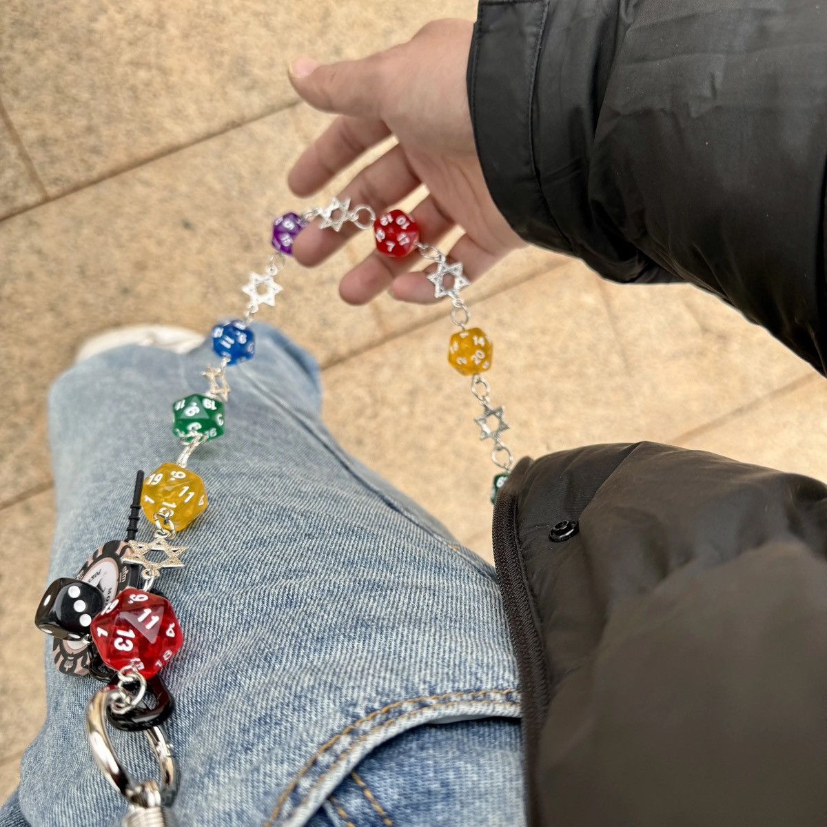 Jewelry Streetwear Colorful poker club cards pant jeans chain Size ONE SIZE - 6 Thumbnail