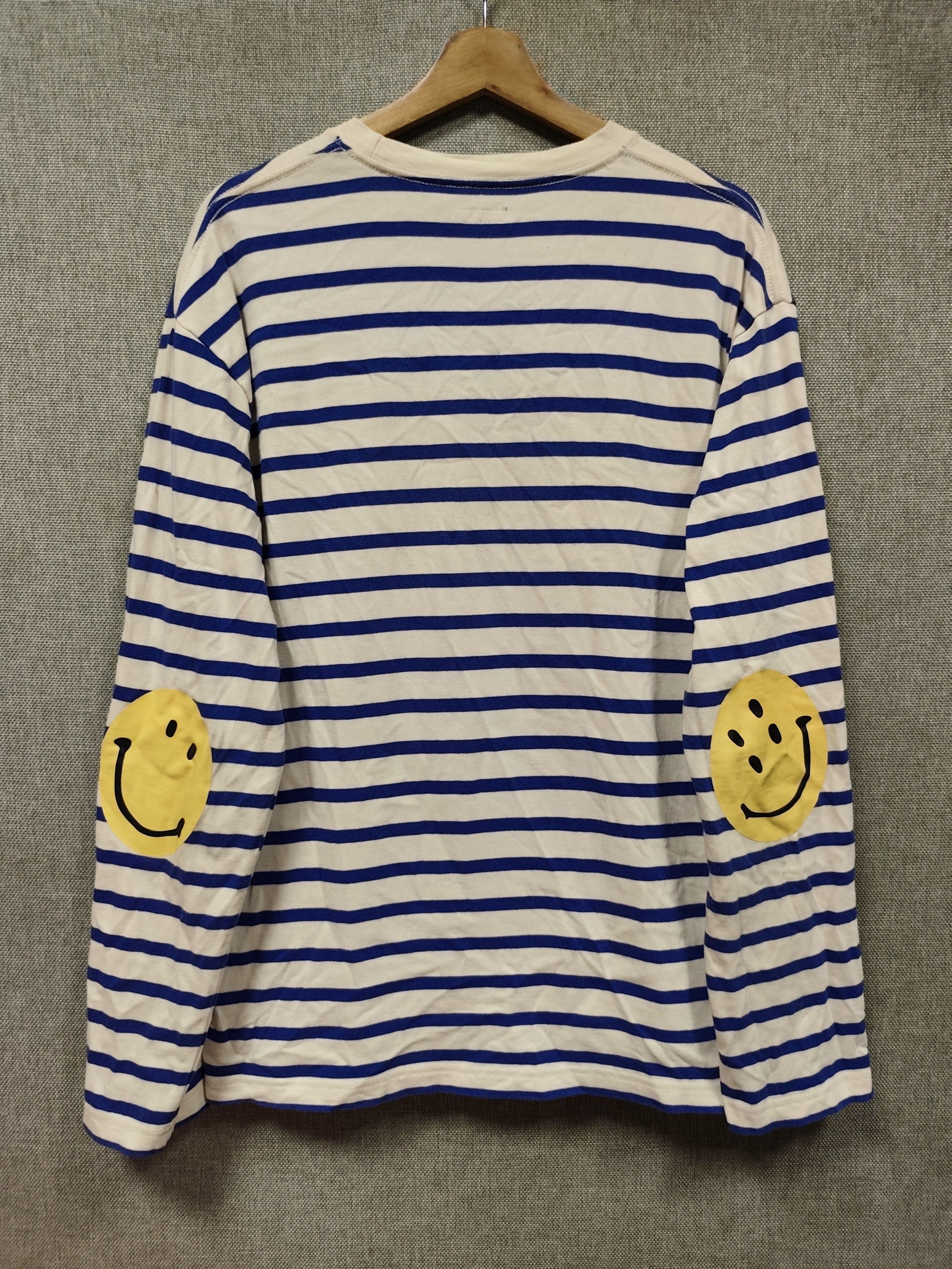 Kapital Smiley Face Striped Long Sleeve - Main Image