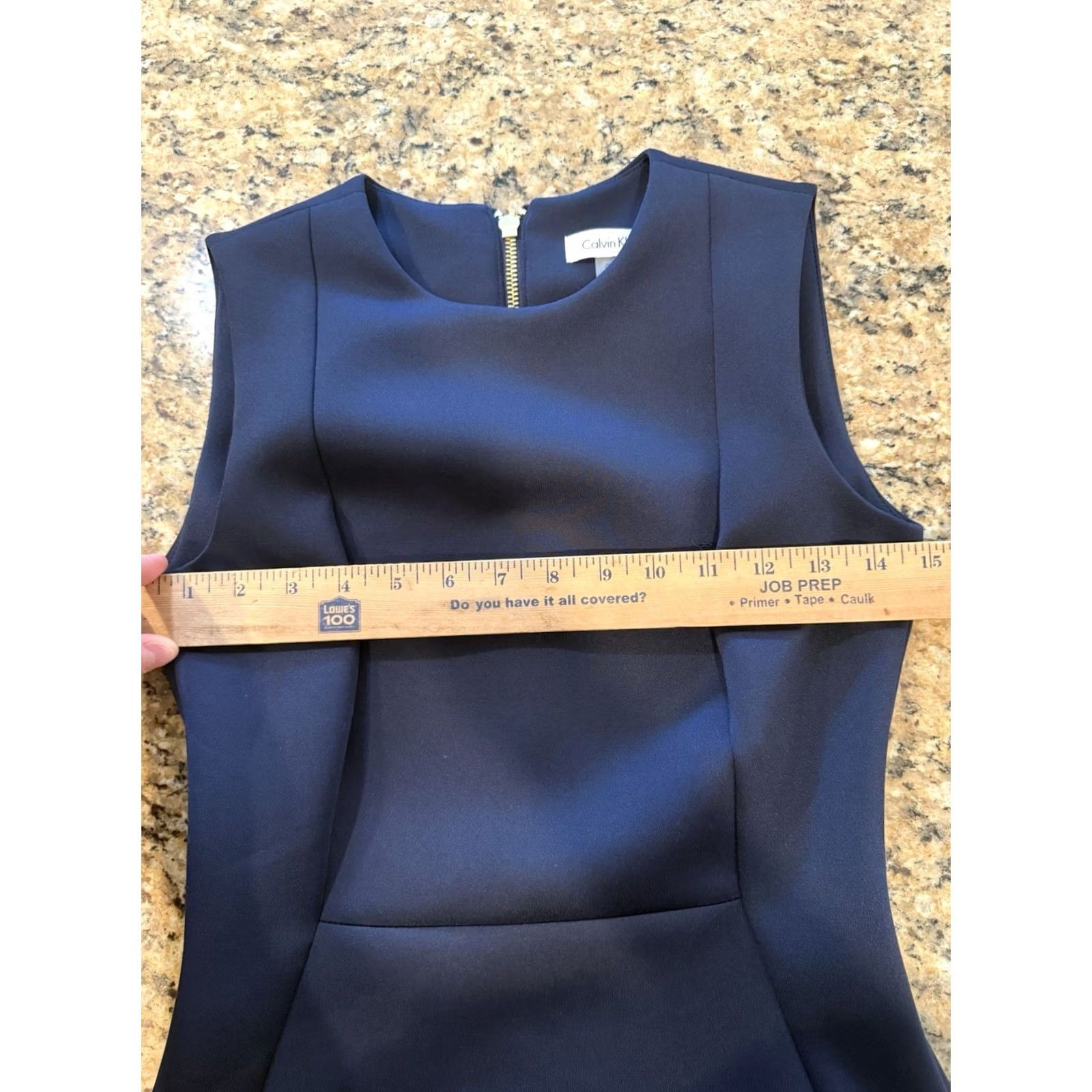 Calvin Klein Calvin Klein Dress Sleeveless Black Scuba Sheath Princess Seam Size 2 Women Knee Length Size XS / US 0-2 / IT 36-38 - 6 Thumbnail