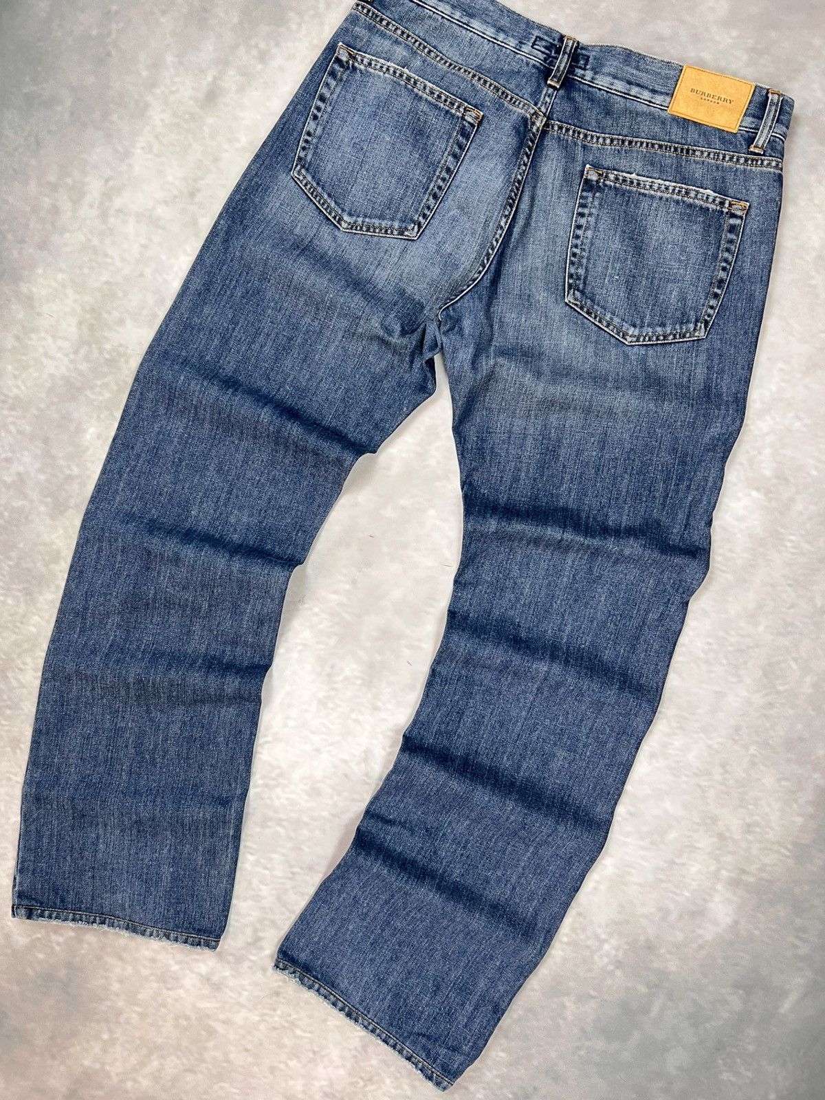 Burberry London Italy Straight Leg Jeans Denim Blue Sz 32R