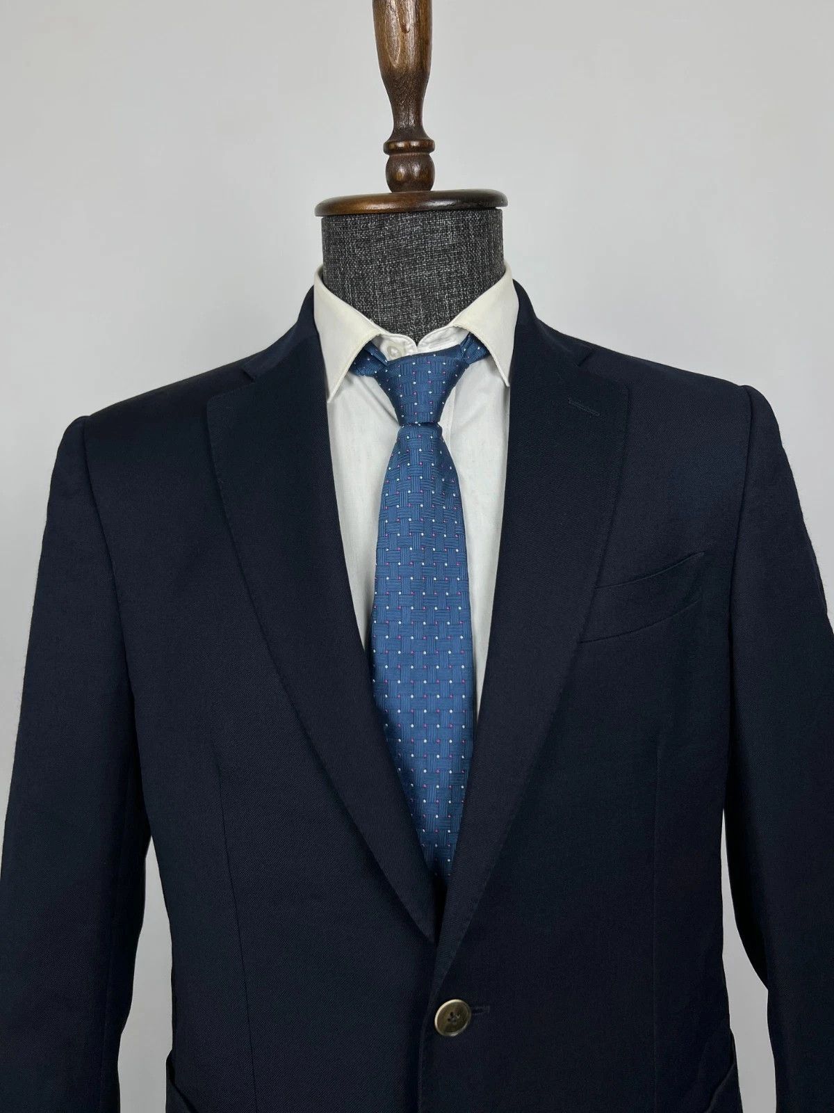 Hackett Hackett London Plain Flannel Half Lined Blazer Jacket Size 44R - 4 Thumbnail