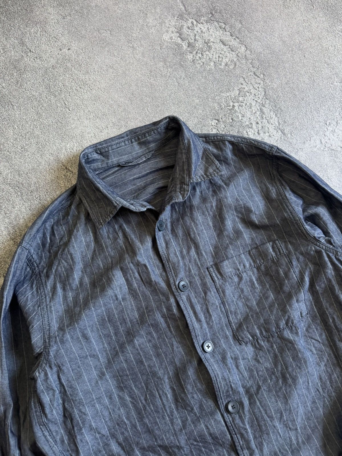 Uniqlo Uniqlo M striped button up overshirts shirt casual Size US M / EU 48-50 / 2 - 2 Thumbnail