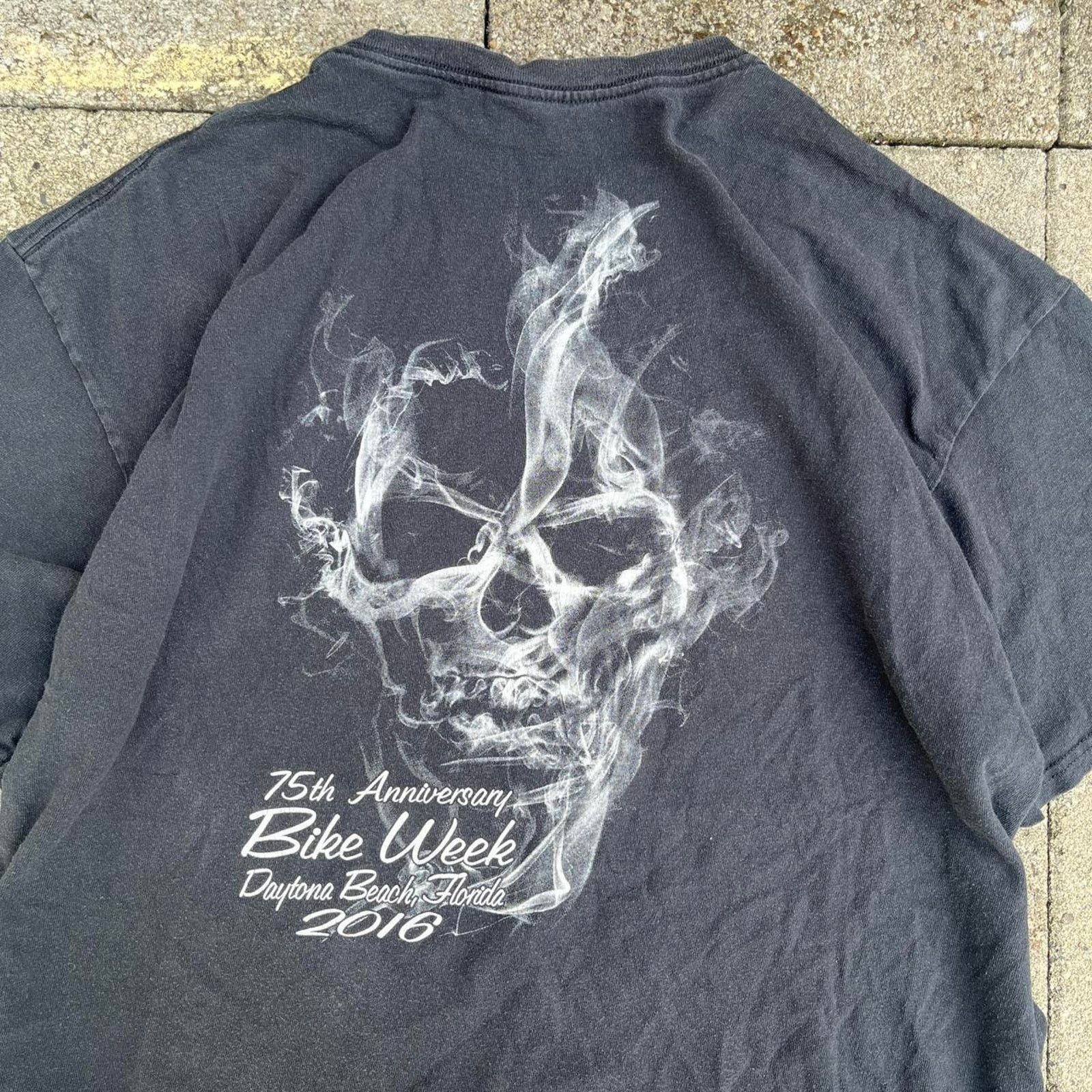 Delta 75th Daytona Anniversary Skull Smoke Graphic Florida Rally T Size US L / EU 52-54 / 3 - 2 Thumbnail