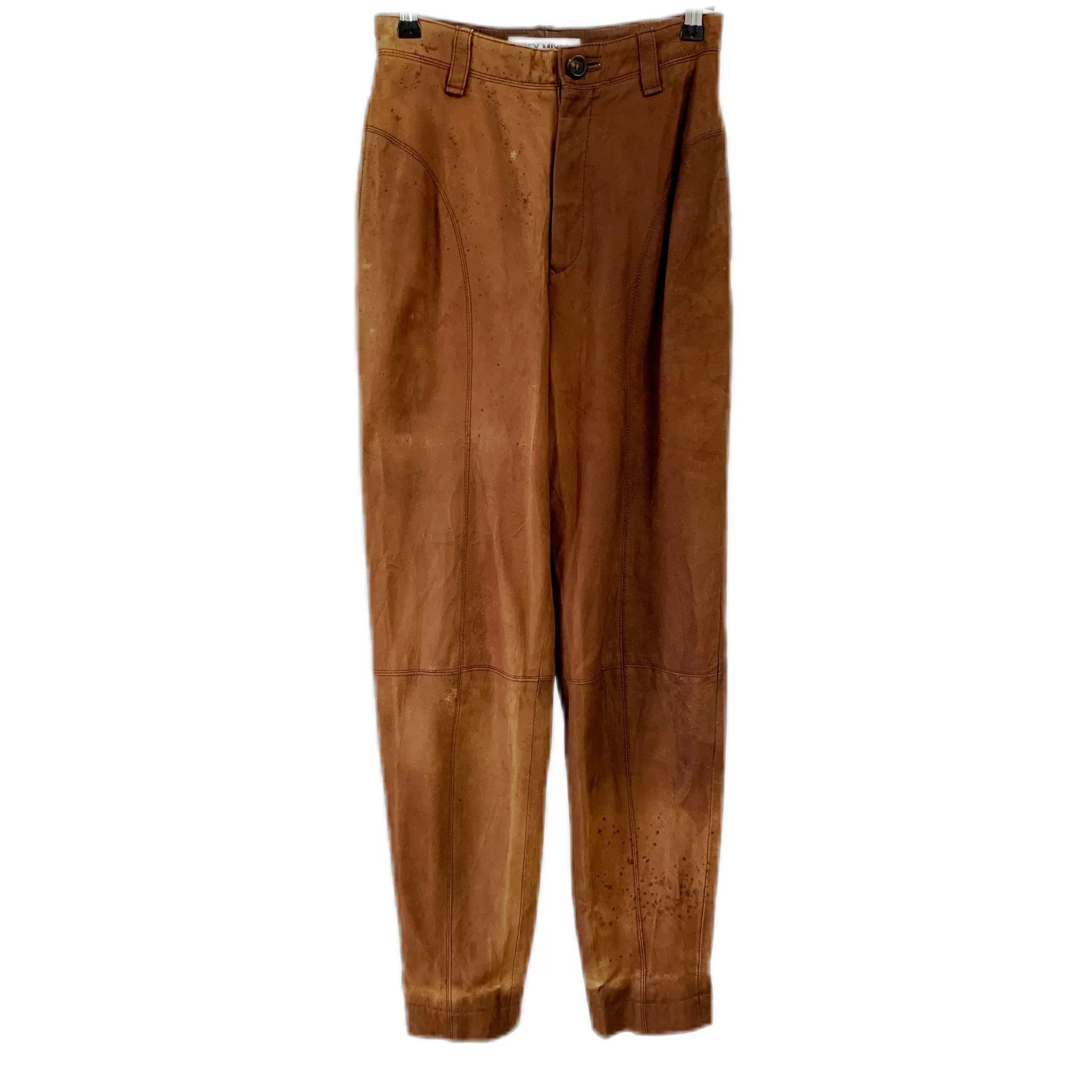 Issey Miyake Issey Miyake Brown Leather Pants Size US 32 / EU 48 - 1 Thumbnail