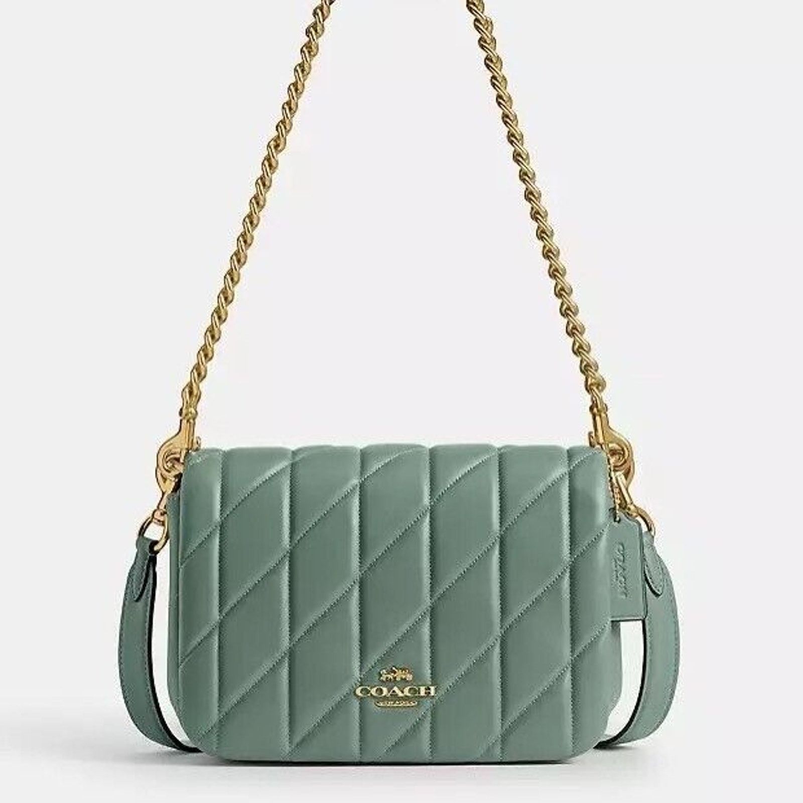 Coach NWT Coach Quinn Bag With Quilting CY663 IM /Sage Size ONE SIZE - 3 Thumbnail
