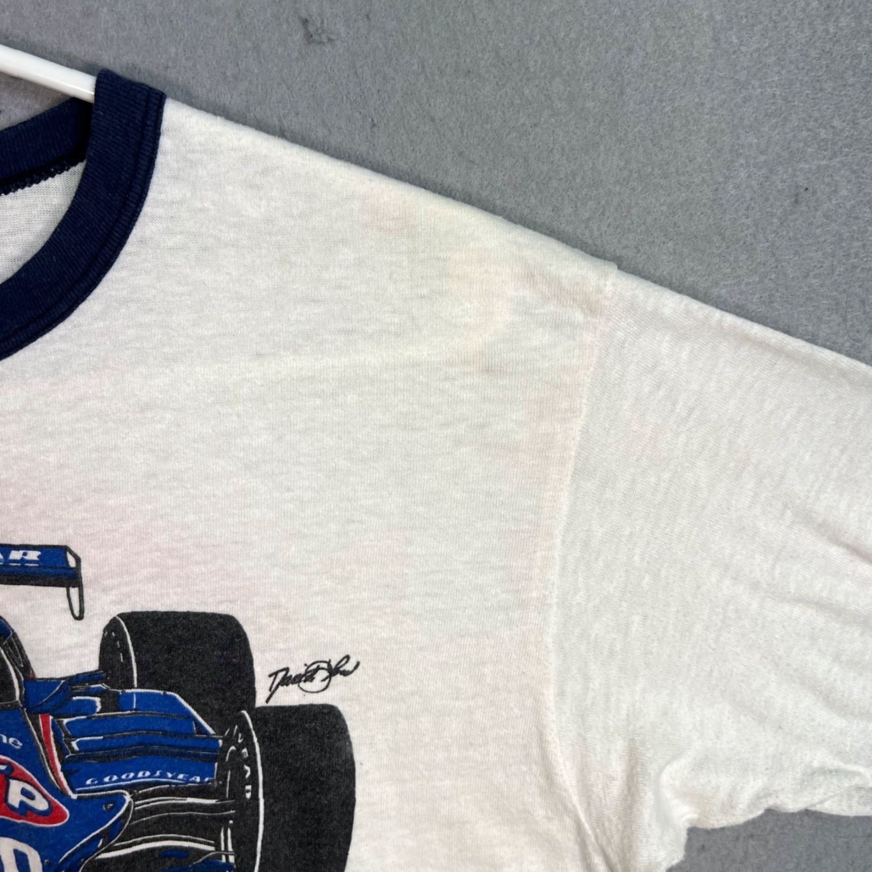 Hanes VINTAGE Formula 1 Racing STP Wildcat T Shirt Hanes Adult Mens Large White Size L / US 10 / IT 46 - 7 Thumbnail