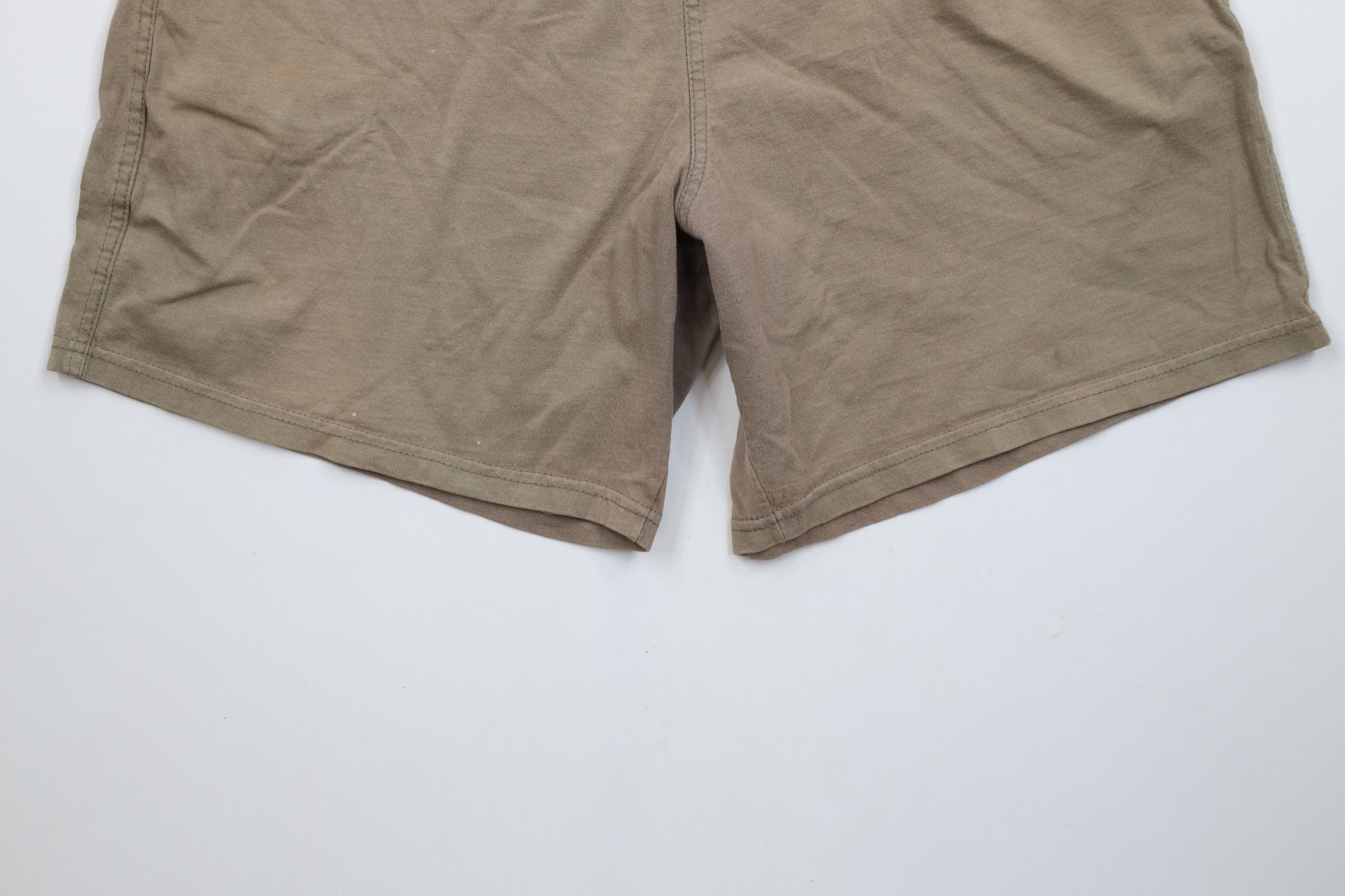 Vintage Vintage Streetwear Blank Above Knee Cotton Shorts Beige Size US 34 / EU 50 - 4 Thumbnail