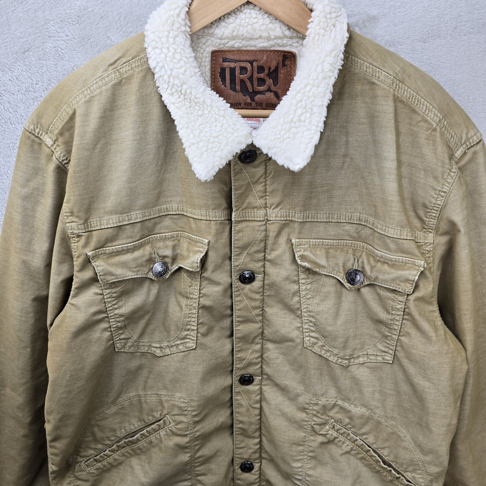 True Religion True Religion Daltry Sherpa Lined Jacket Fits XL Trucker Size US XL / EU 56 / 4 - 3 Thumbnail