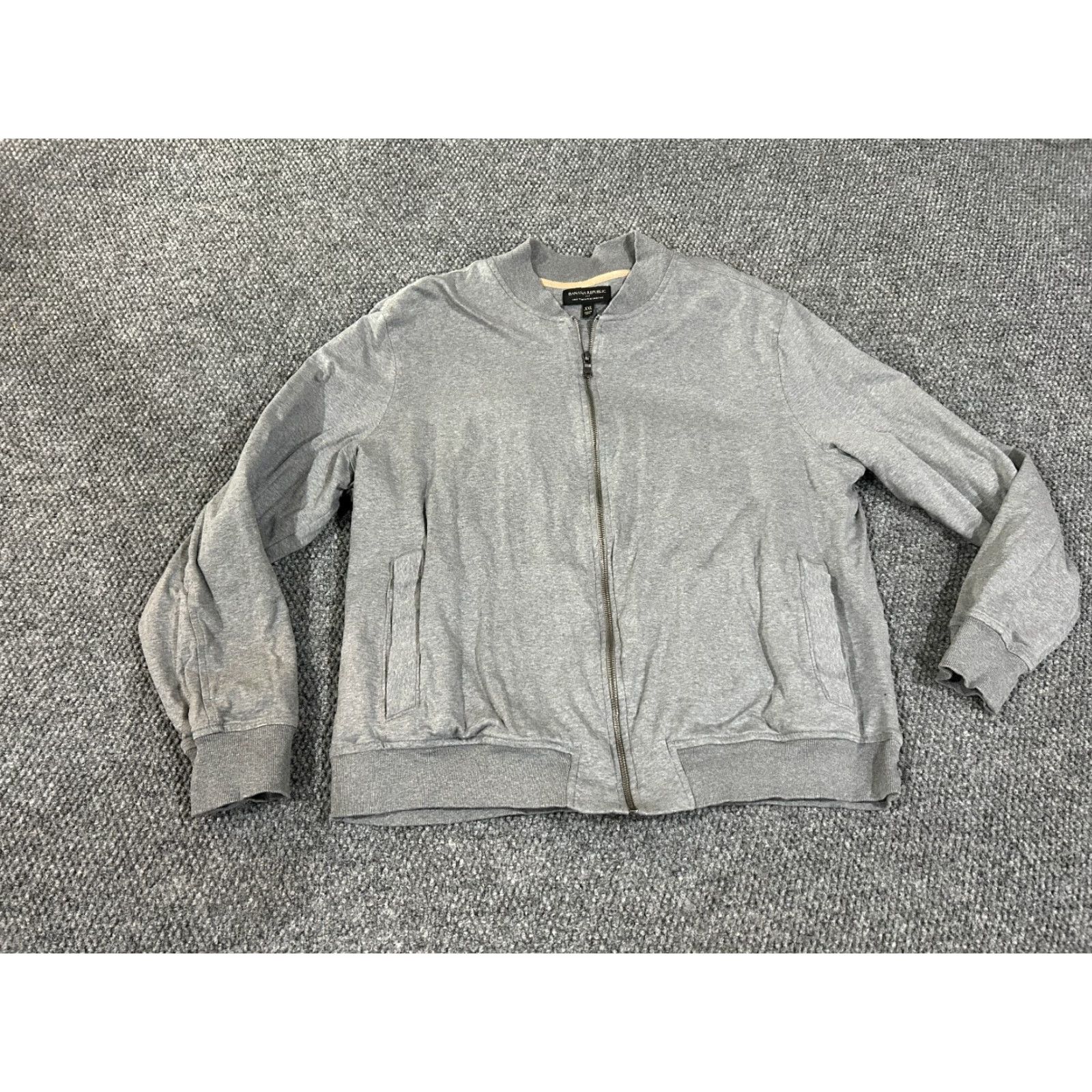 Banana Republic Banana Republic Jacket Full Zip Mens 2XL Gray Bomber Jacket Casual Full Zip Thermal Polyester Softshell Regular Fit Mens Retro 90s Walking Size US XXL / EU 58 / 5 - 2 Thumbnail