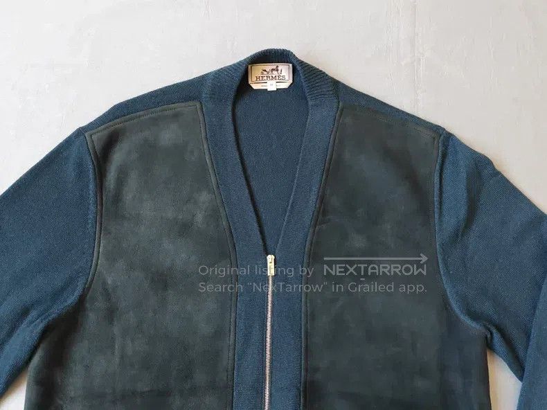Hermes Hermes Goat cashmere and suede open-front zipper jacket, b Size US M / EU 48-50 / 2 - 2 Thumbnail