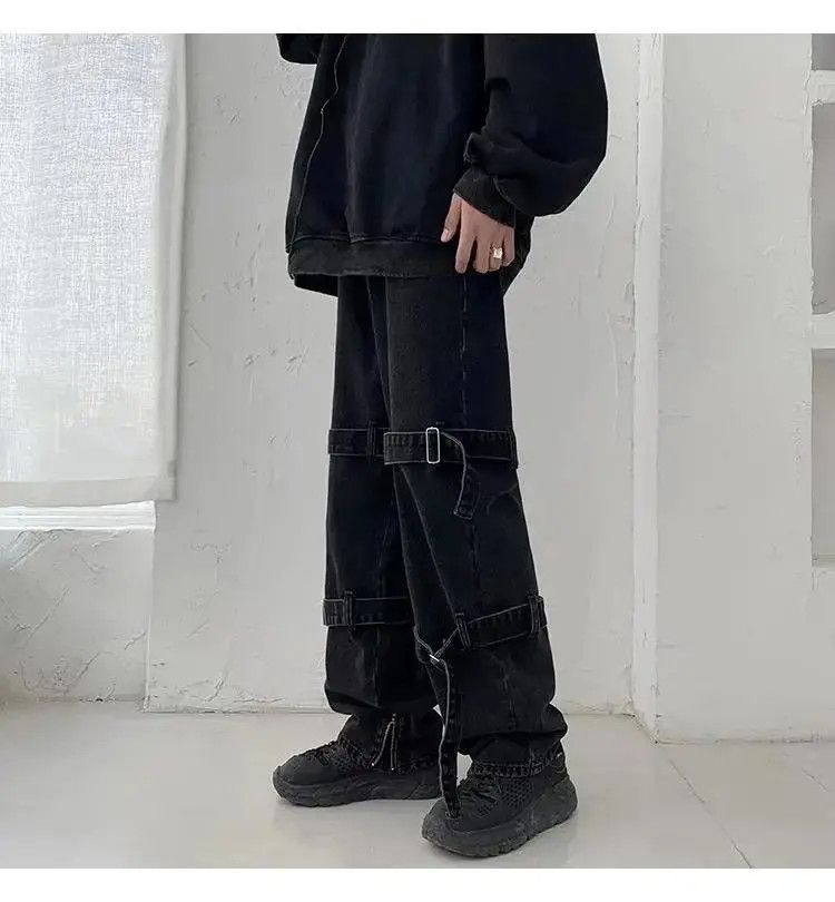 Japanese Brand Streetwear Loose Hip Hop Straight Jeans Size US 32 / EU 48 - 4 Thumbnail