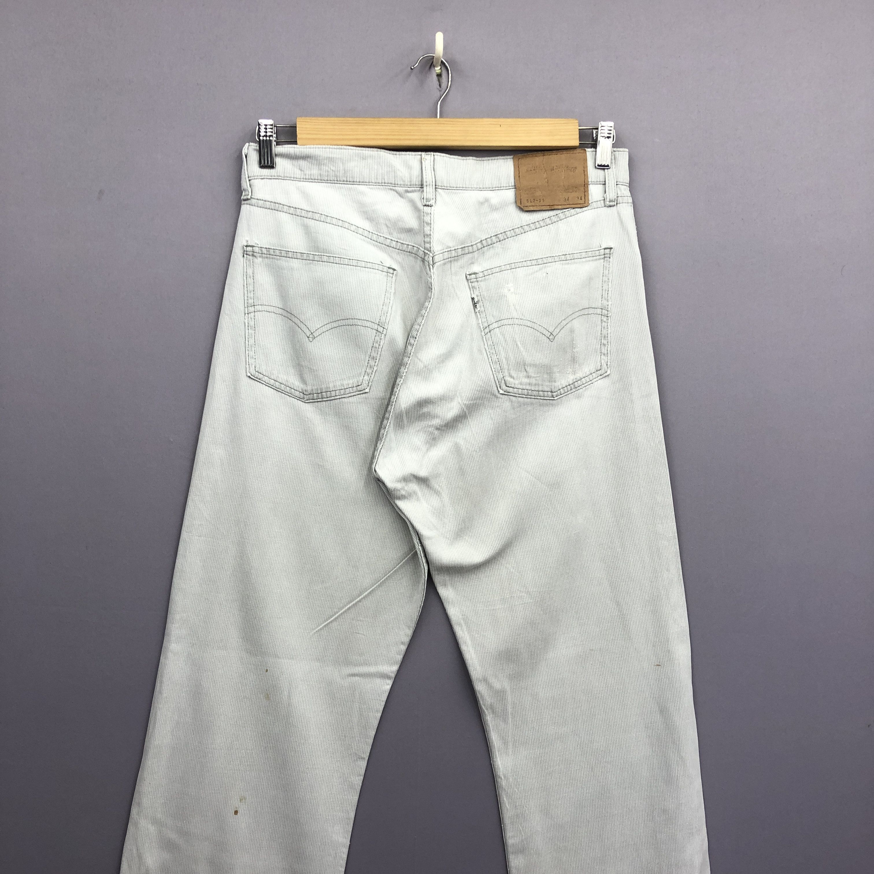 Levi's Vintage Levis 512 Corduroy Gray Jeans Faded Light Wash Denim Size US 32 / EU 48 - 4 Thumbnail