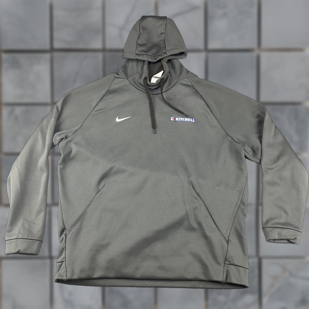 Nike Nike Dri-FIT Hoodie Mens XL Gray Kitchell Pullover Sweatshirt Polyester Logo Size US XL / EU 56 / 4 - 1 Thumbnail