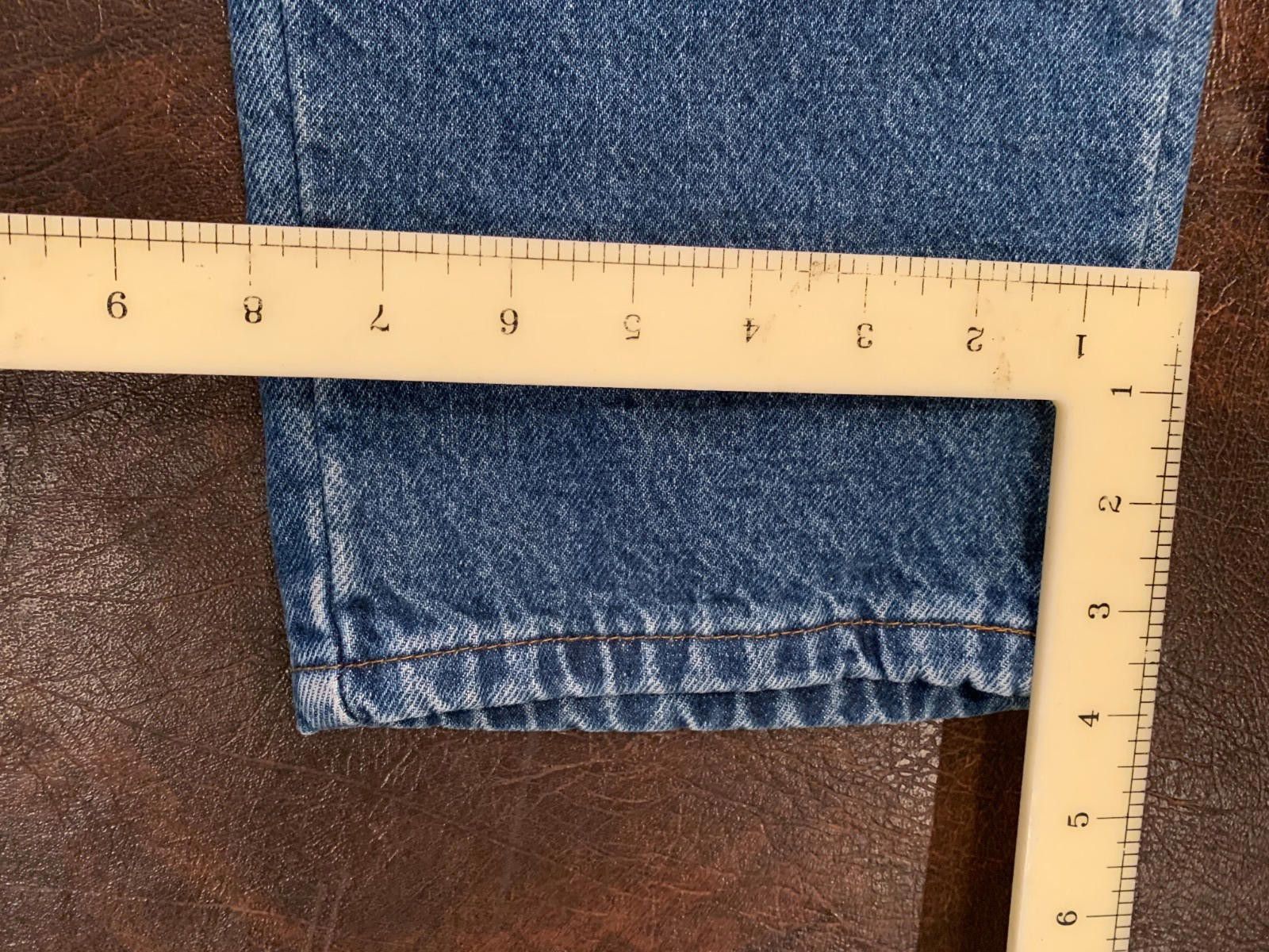 L.L. Bean LL Bean Flannel Jeans 34/28.5 Blue w/ Red Plaid Lining (226) Size US 34 / EU 50 - 11 Thumbnail