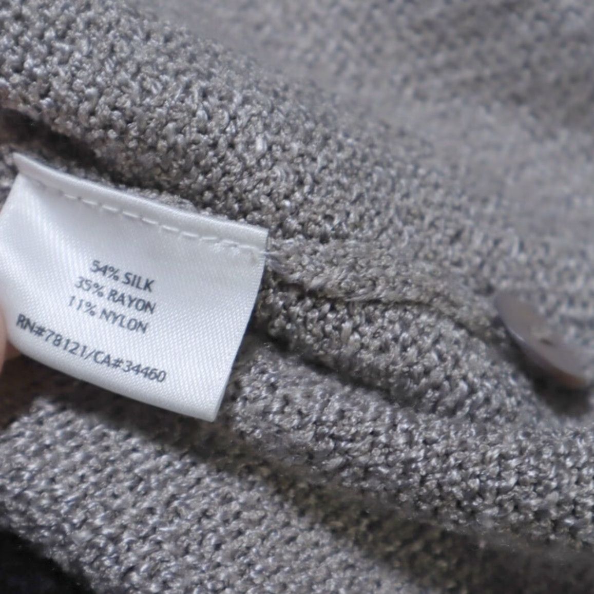 Eileen Fisher Eileen Fisher Button Front Cardigan Silk Solid Long Sleeve Sweatshirt Gray Women's 0 Shirt Size XS / US 0-2 / IT 36-38 - 7 Thumbnail