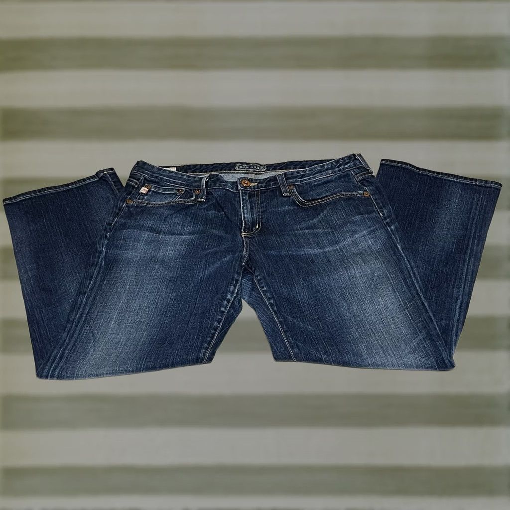 Vintage BIG STAR Jeans Women Capri Denim 34x27 Blue Rikki Logo Embroidered Stretch Leather Zip Regular Inseam 27in Size 24" / US 00 / IT 34 - 1 Thumbnail