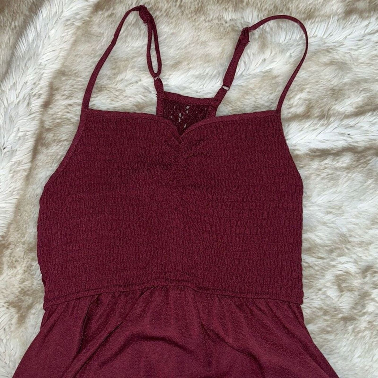 Other About a Girl Red Smocked Top Sleeveless Mini Dress | Sz M Size M / US 6-8 / IT 42-44 - 5 Thumbnail
