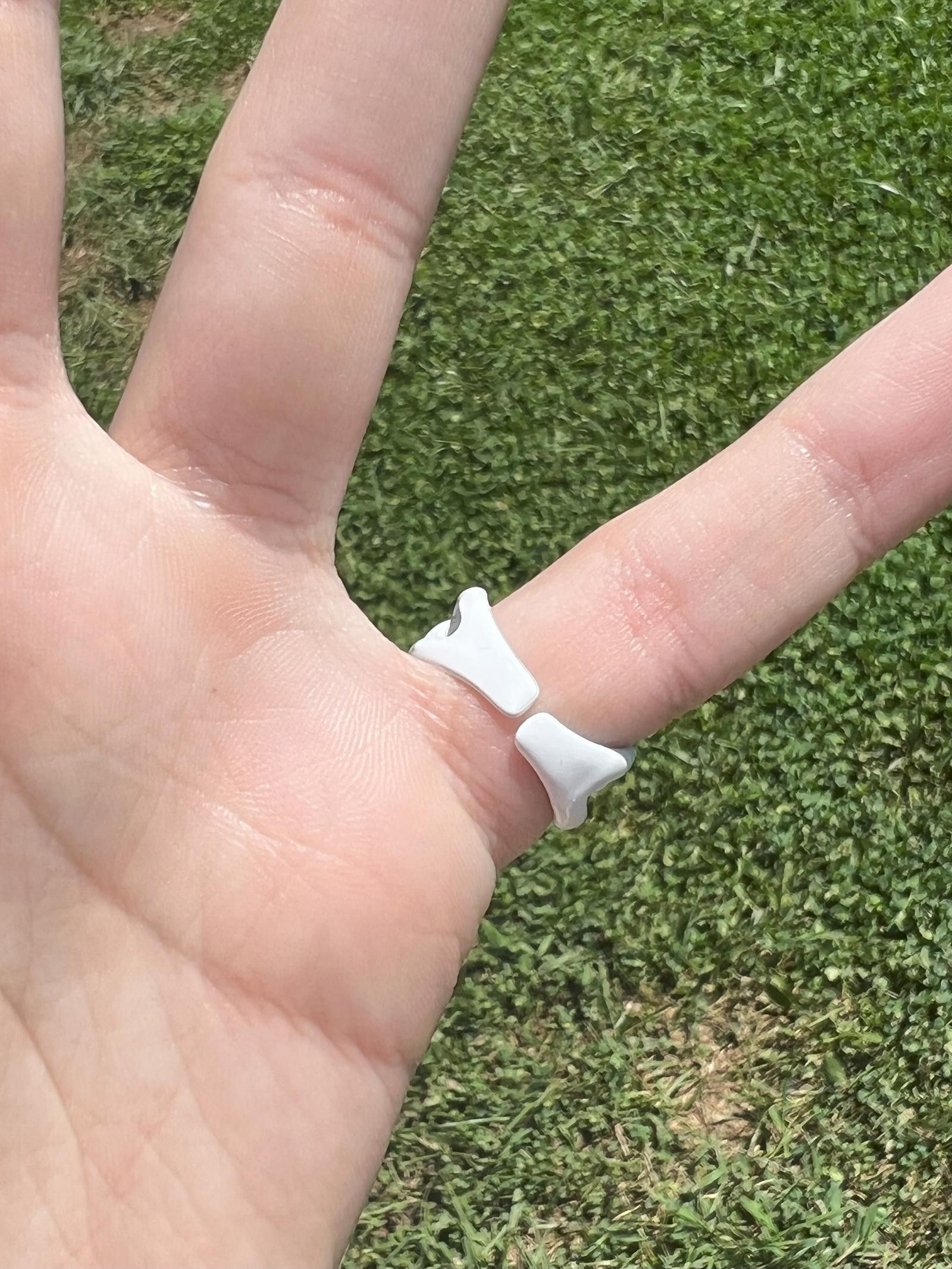 Jewelry *NEW* White Cuban Ring ADJUSTABLE Size ONE SIZE - 3 Thumbnail