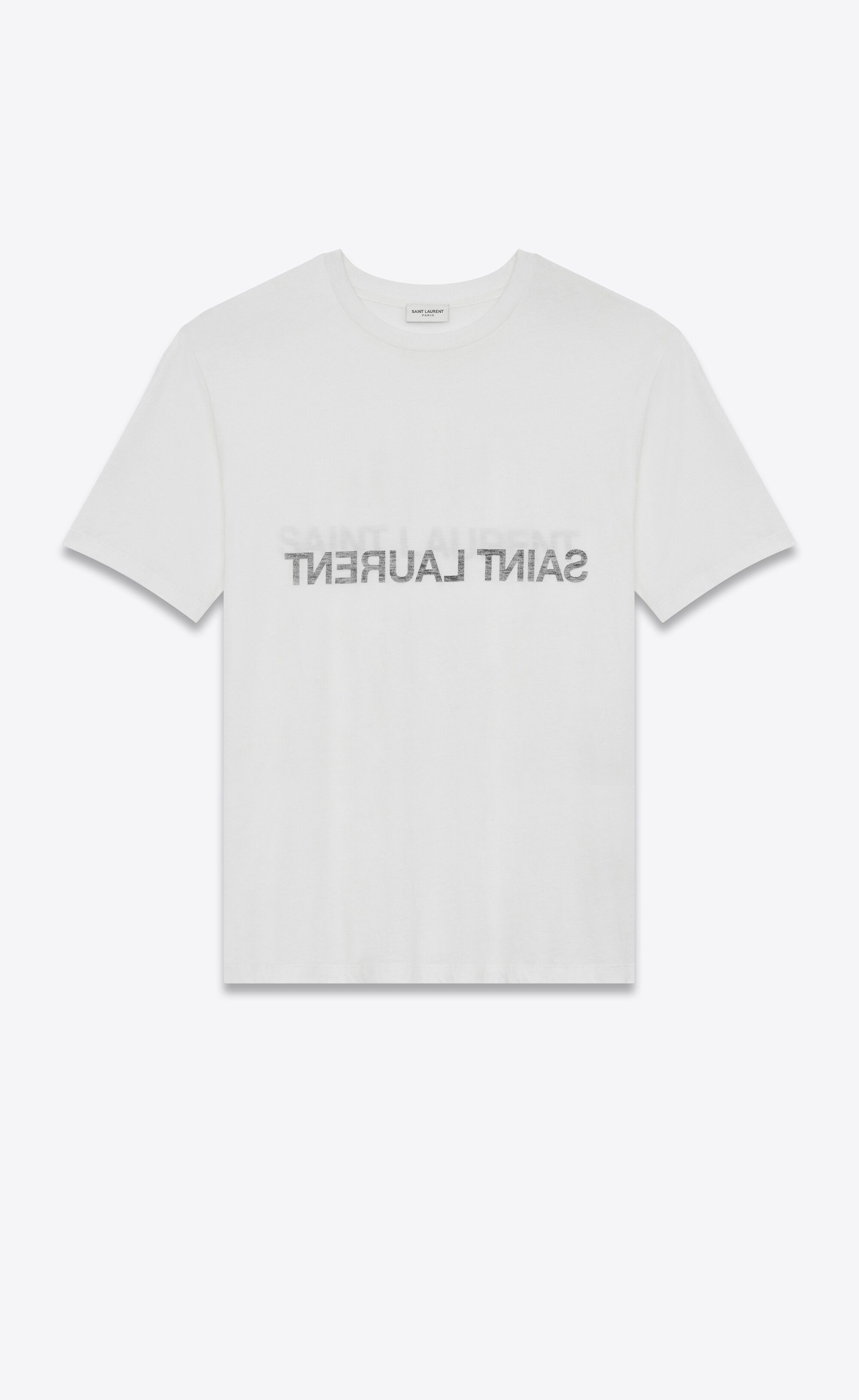 Saint Laurent Paris oc11z0126 663278 Reverse T Shirt in White Size US S / EU 44-46 / 1 - 1 Thumbnail