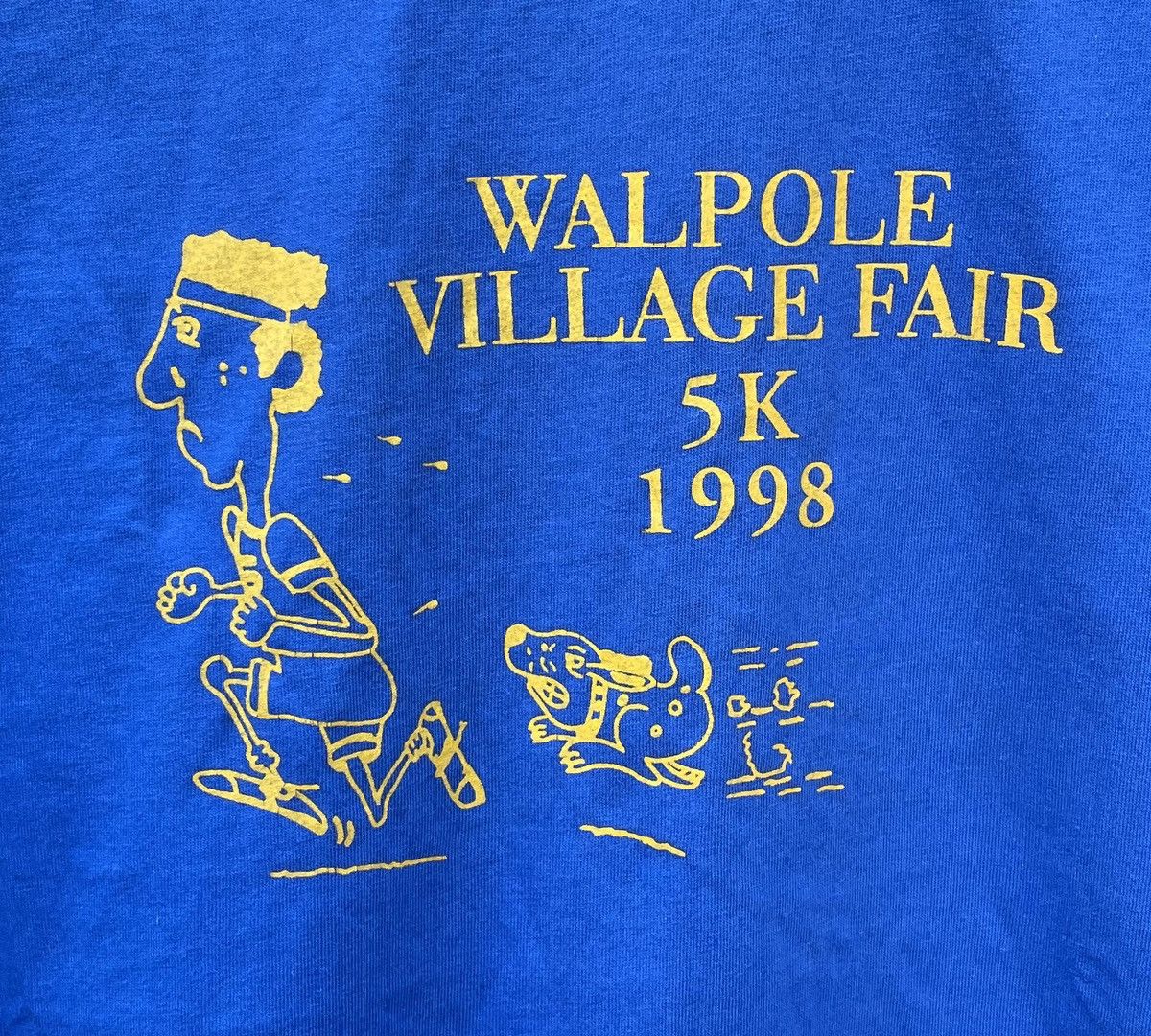 Hanes Vintage 1998 Hanes Walpole Village Fair 5k Running T Shirt Size US XL / EU 56 / 4 - 3 Thumbnail