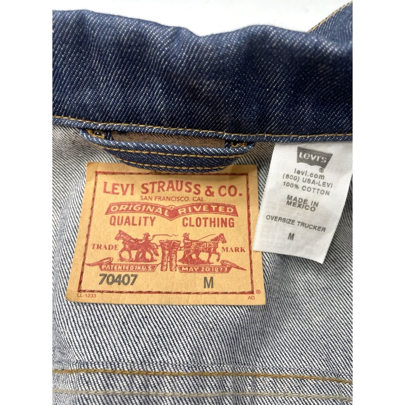 Levi's Levi's Jacket Mens Medium Blue Denim Trucker Rancher 70407 Size US M / EU 48-50 / 2 - 2 Thumbnail