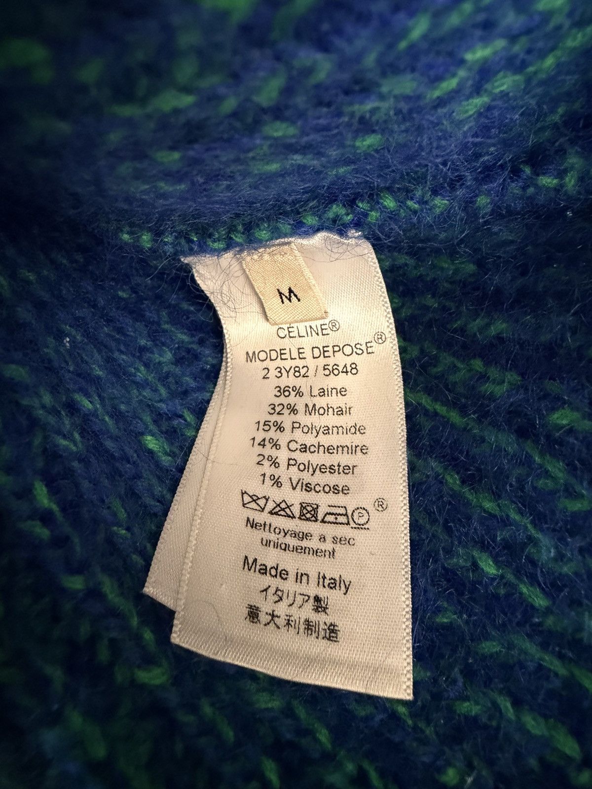 Celine Mohair knit with multicolored yarns Size M / US 6-8 / IT 42-44 - 4 Thumbnail