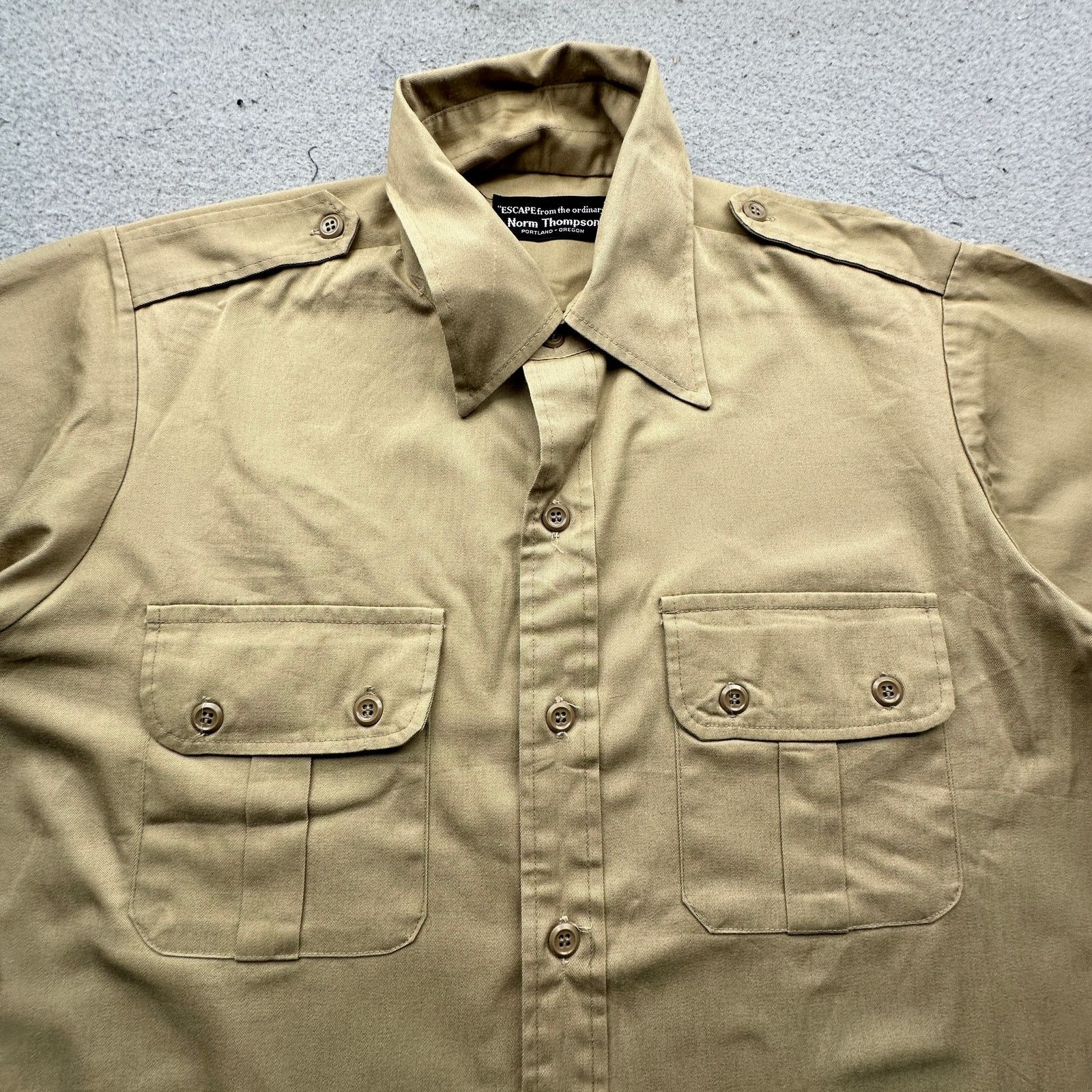 Norm Thompson Vintage 70s 80s Norm Thompson Button Up Shirt Mens L Brown Size US L / EU 52-54 / 3 - 8 Thumbnail
