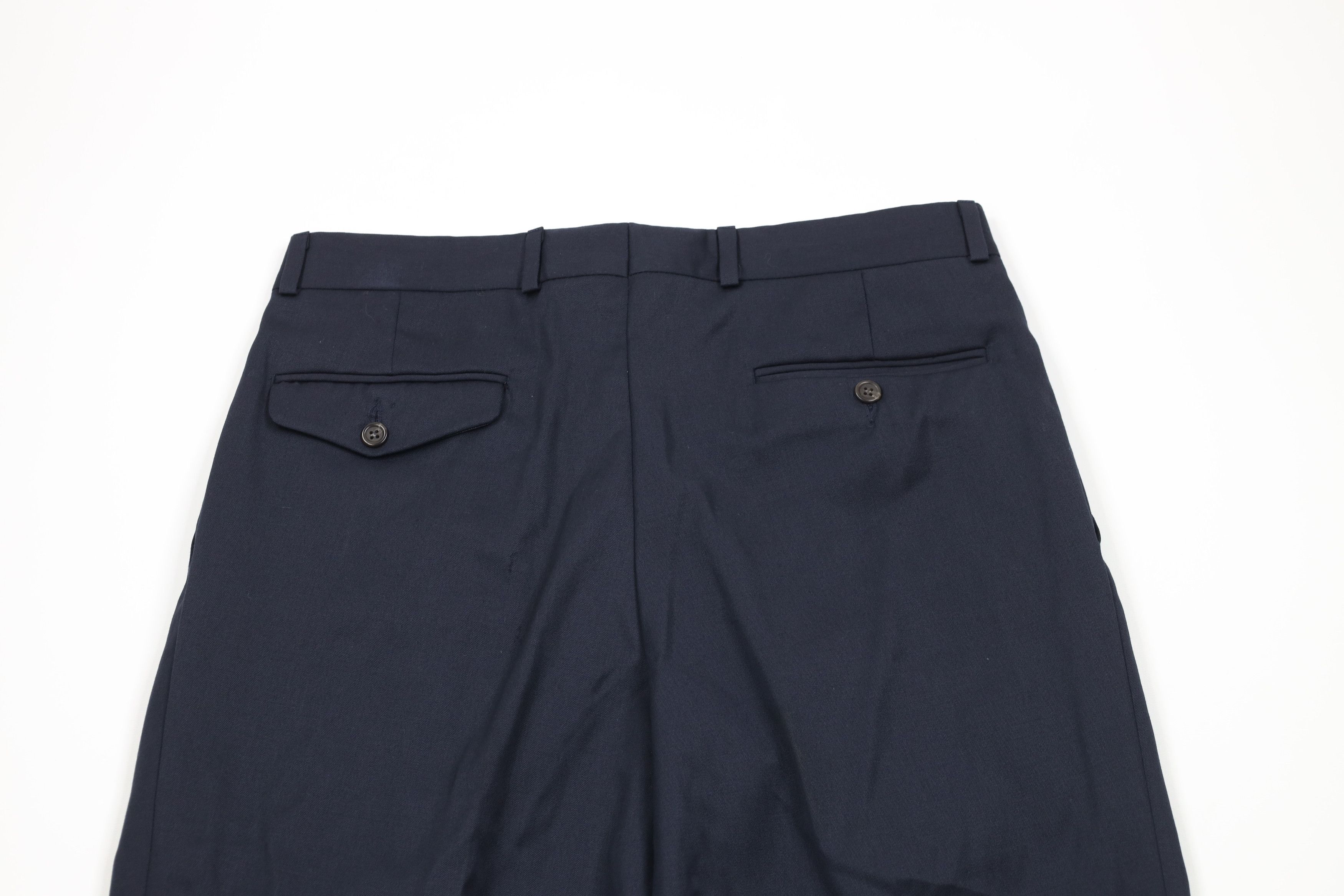 Ralph Lauren × Vintage Vintage 90s Chaps Ralph Lauren Wide Leg Wool Chino Pants Size US 32 / EU 48 - 12 Thumbnail