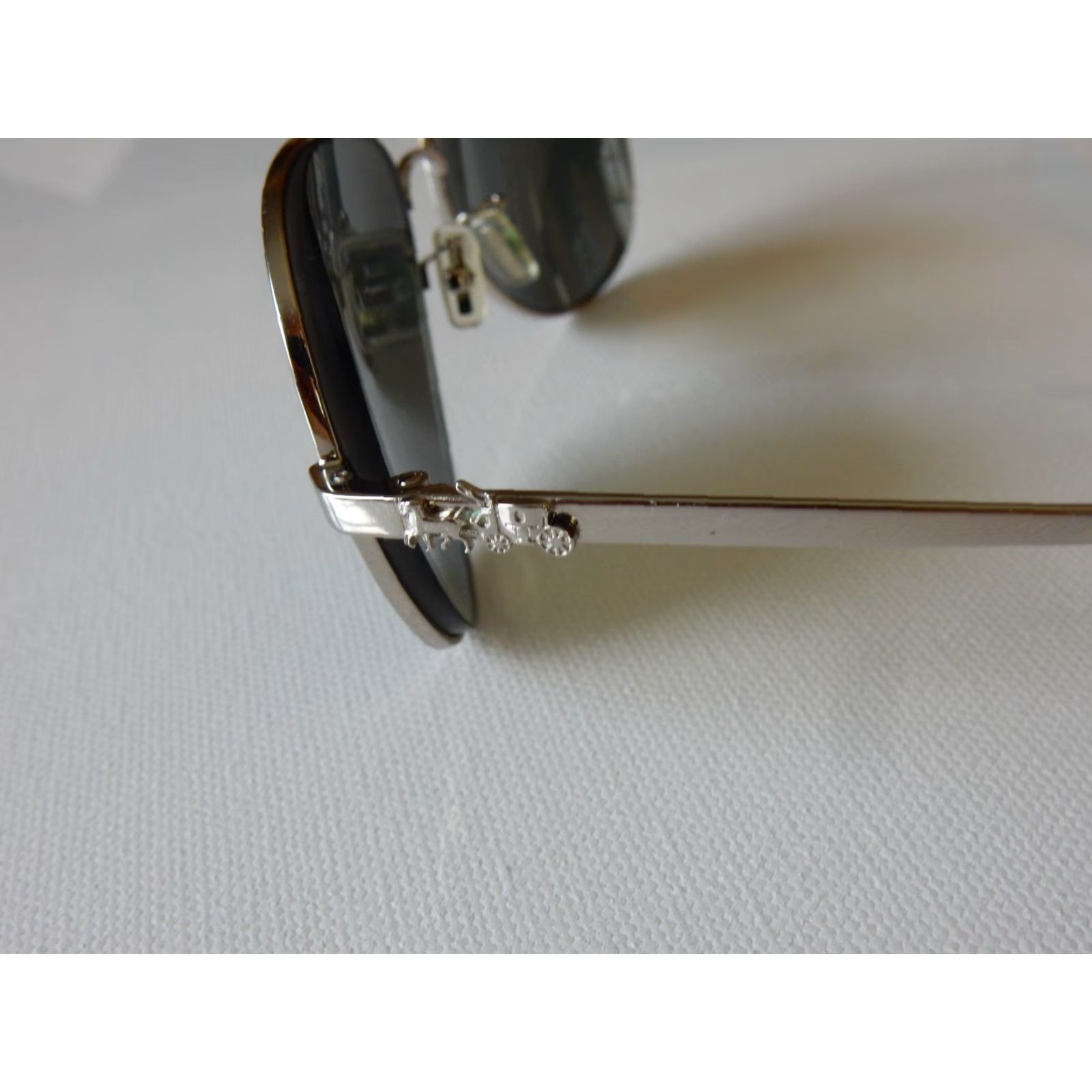 Coach VINTAGE Coach Sunglasses Frames Only Women Silver Prescription Small Scratches Size ONE SIZE - 4 Thumbnail