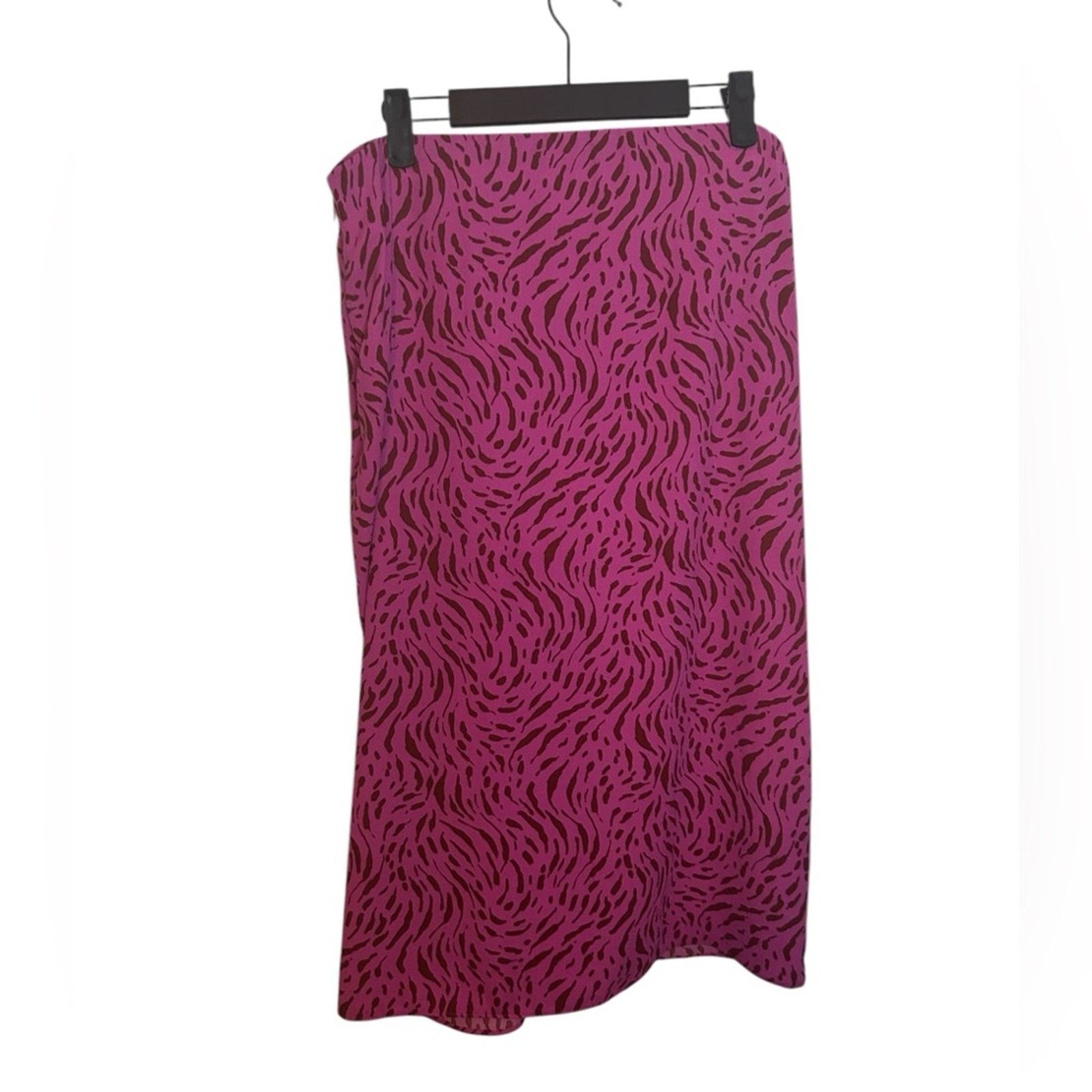 Nine West Nine West Pink Animal Print Ruched Skirt Size 30" / US 8 / IT 44 - 2 Thumbnail