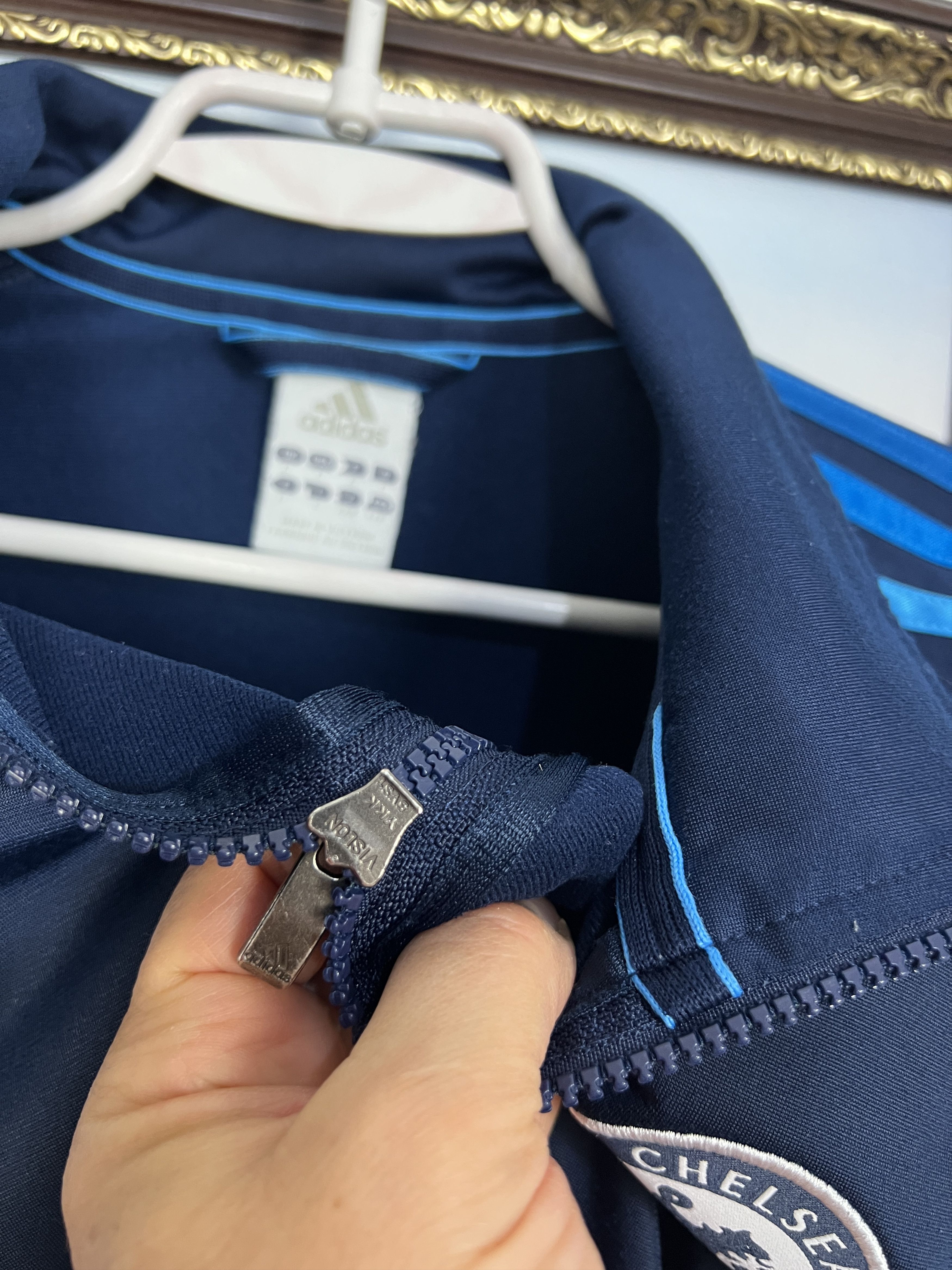 Adidas Vintage Chelsea Football Jacket Soccer Track Top Rare Zip Size US L / EU 52-54 / 3 - 3 Thumbnail