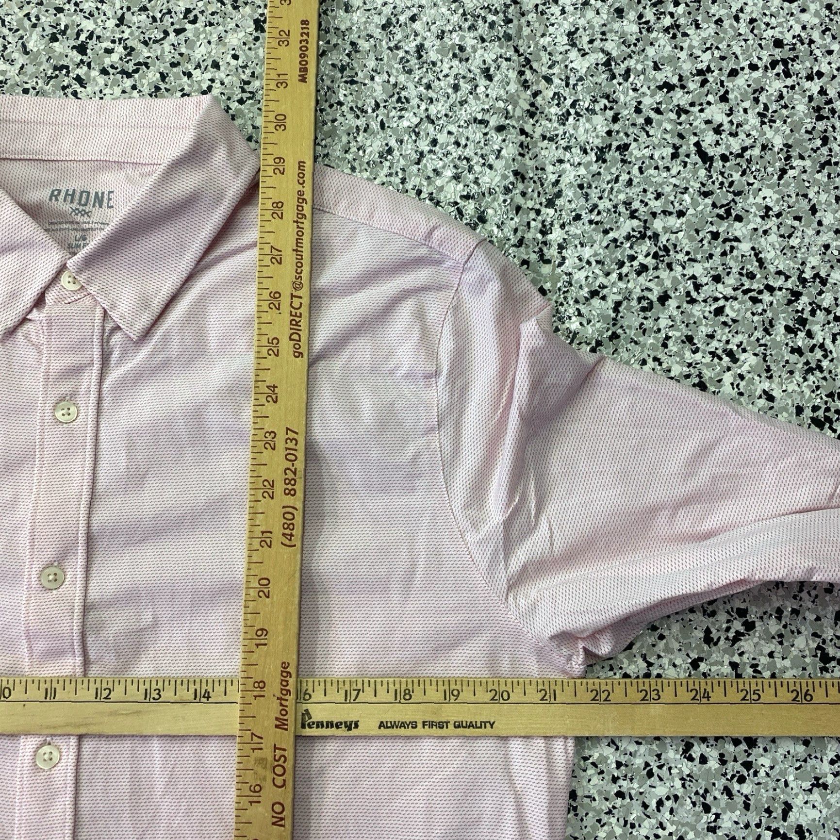 Rhone Rhone Shirt Mens Large Pink Slim Fit Plaid Performance Stretch Button Up Size US L / EU 52-54 / 3 - 3 Thumbnail