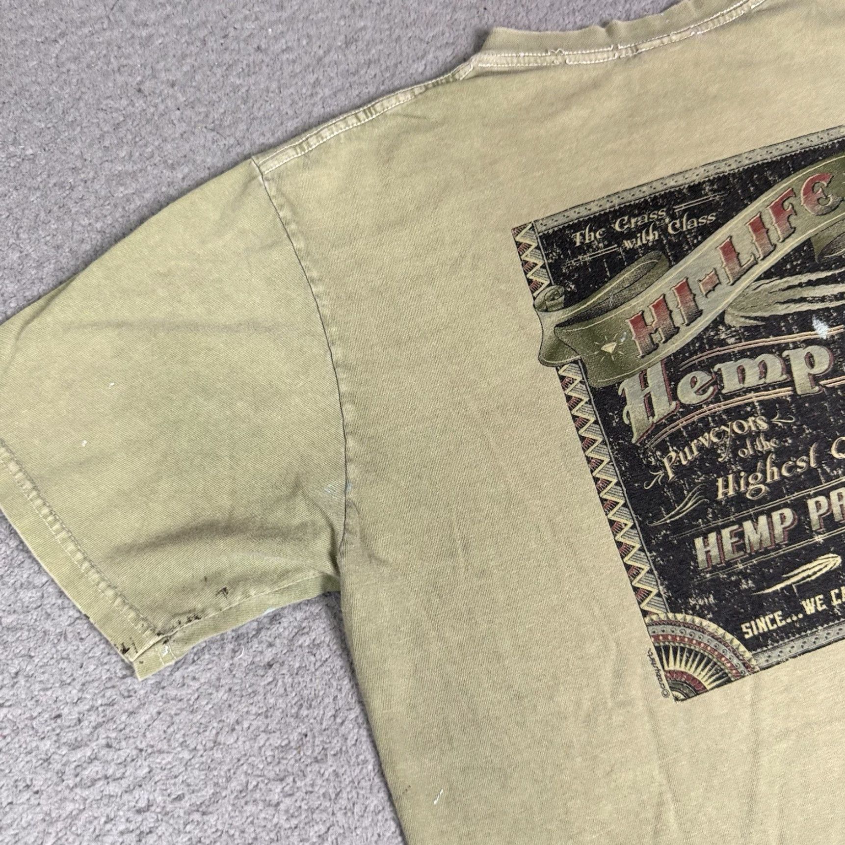 CO VINTAGE Hi Life Hawaii T Shirt Mens M Green Hemp Co Dyed Crazy Weed Distressed Marijuana M Green Hemp Co Shirt Mens M Vintage Boys Mens? Size US M / EU 48-50 / 2 - 4 Thumbnail