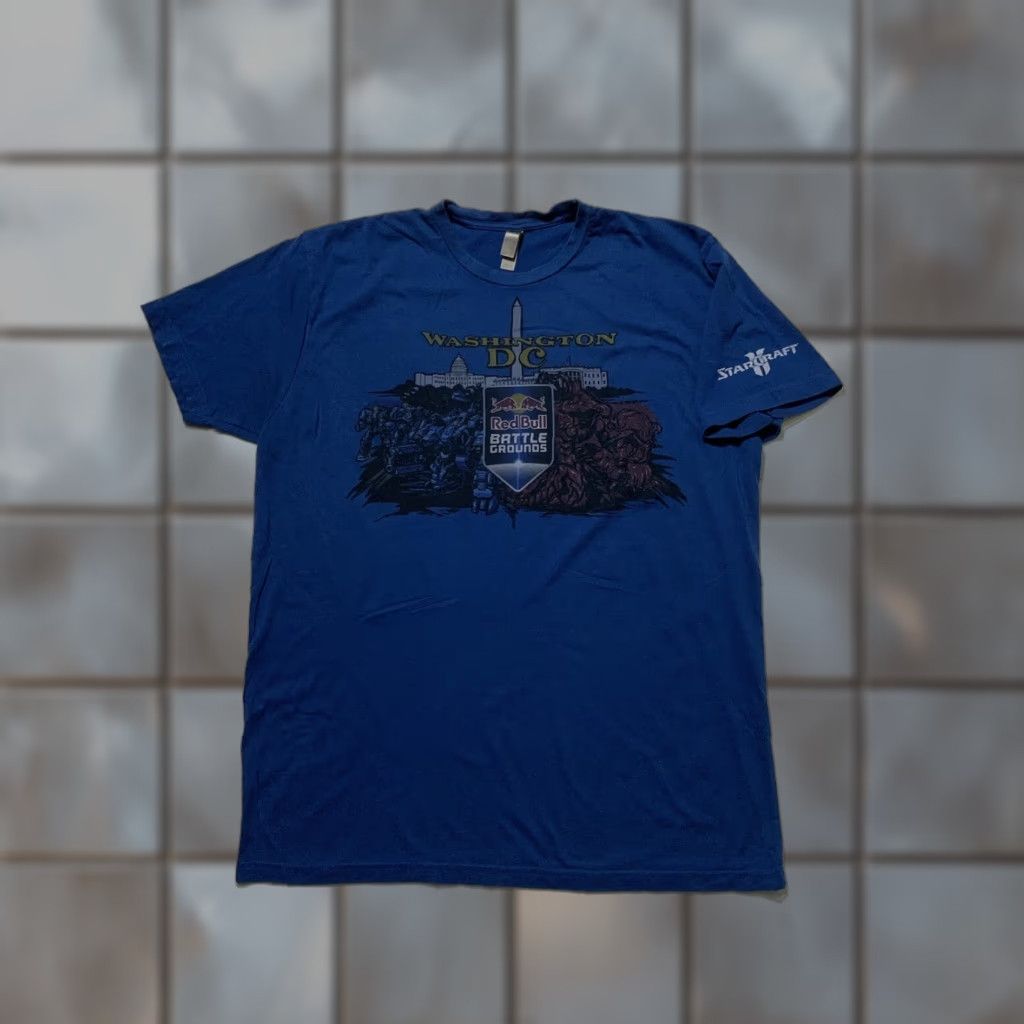 Next Level Red Bull Battlegrounds StarCraft II Washington DC Gaming Blue T-Shirt Mens XL Size US XL / EU 56 / 4 - 1 Thumbnail