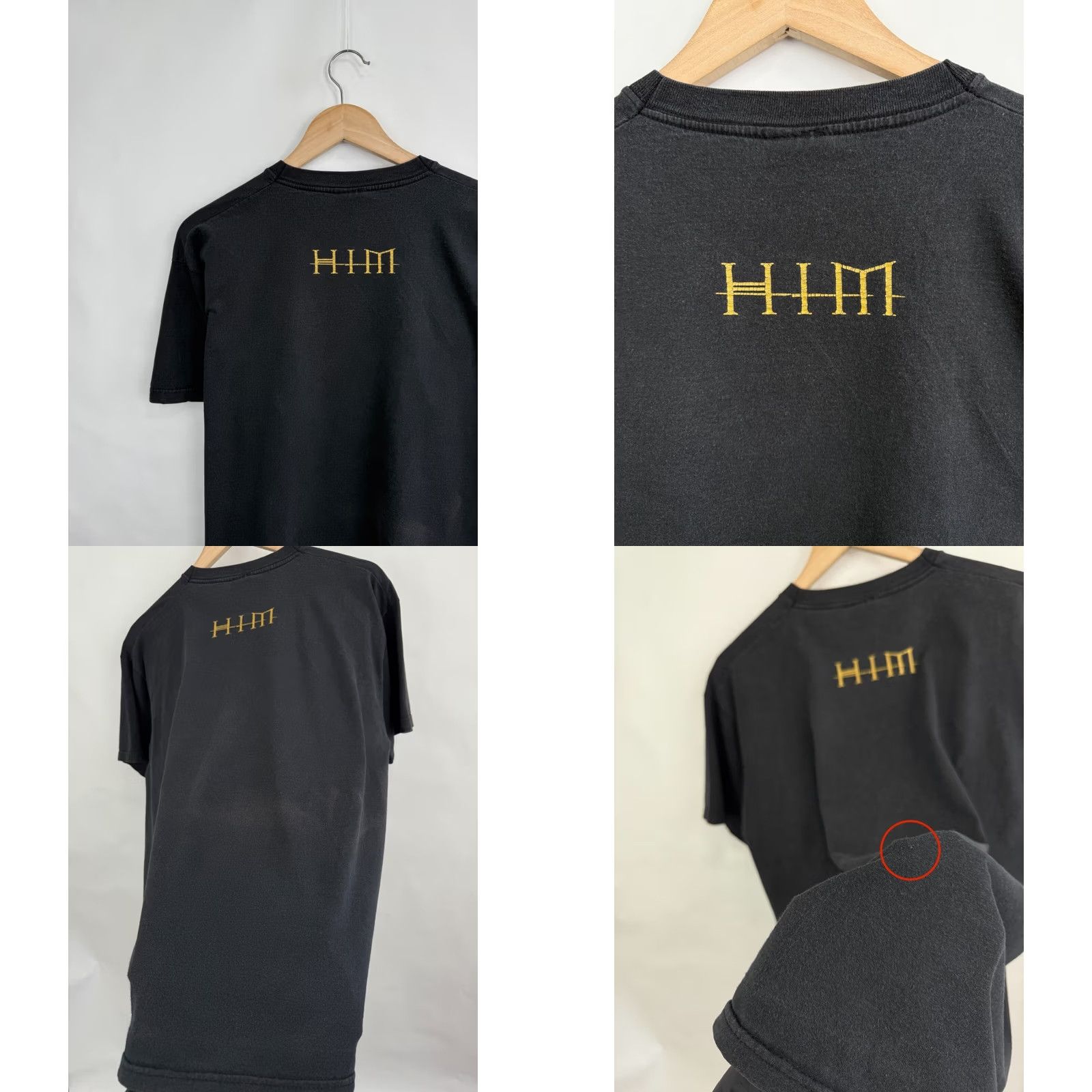 Fruit Of The Loom Vintage HIM Heartagram T-Shirt Men M Black 90s Band Metal Rare Retro Y2K Shirt Mens Size US M / EU 48-50 / 2 - 8 Thumbnail