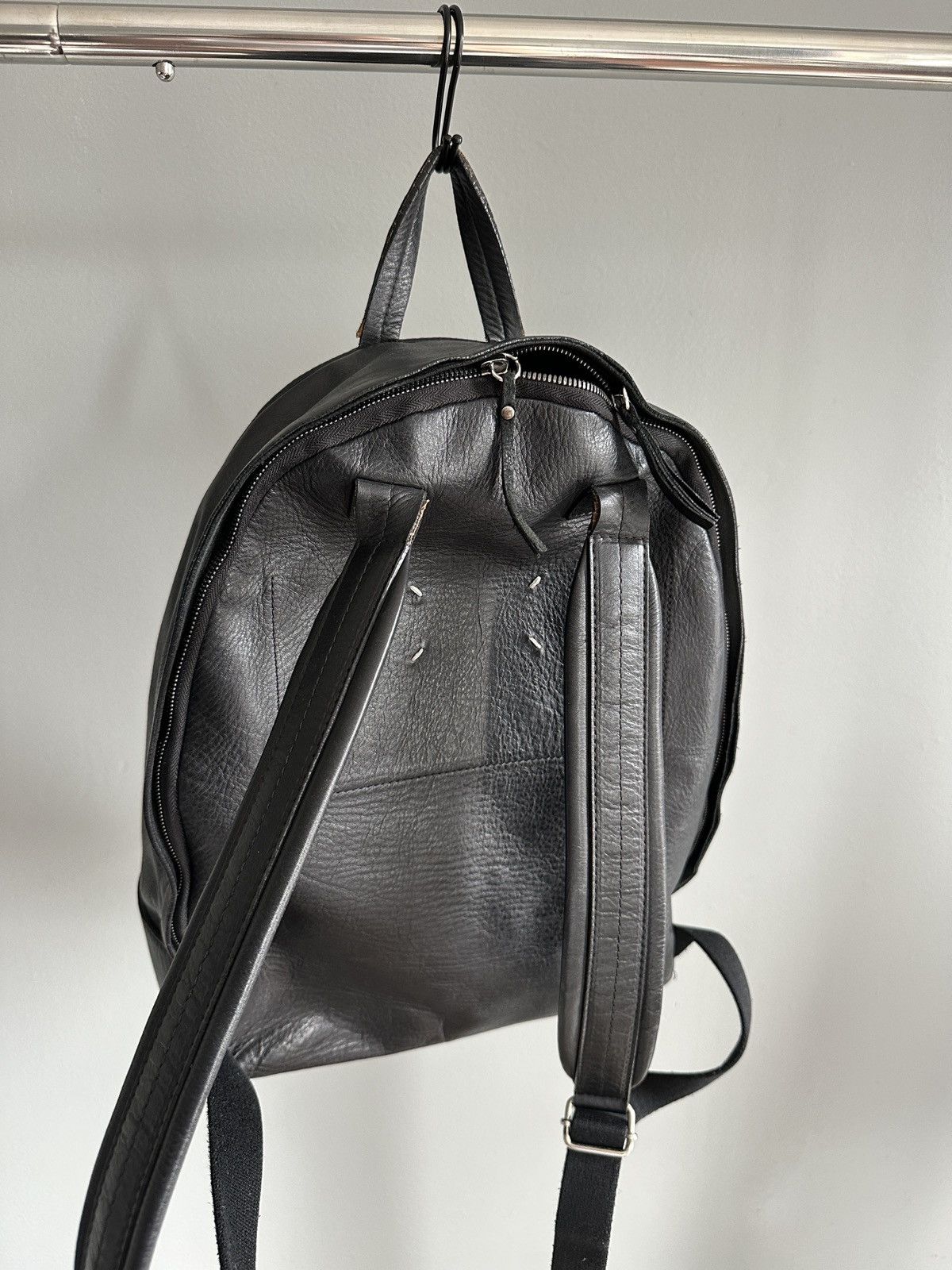 Maison Margiela Maison Martin Margiela Black Leather Backpack 2015 Size ONE SIZE - 11 Thumbnail