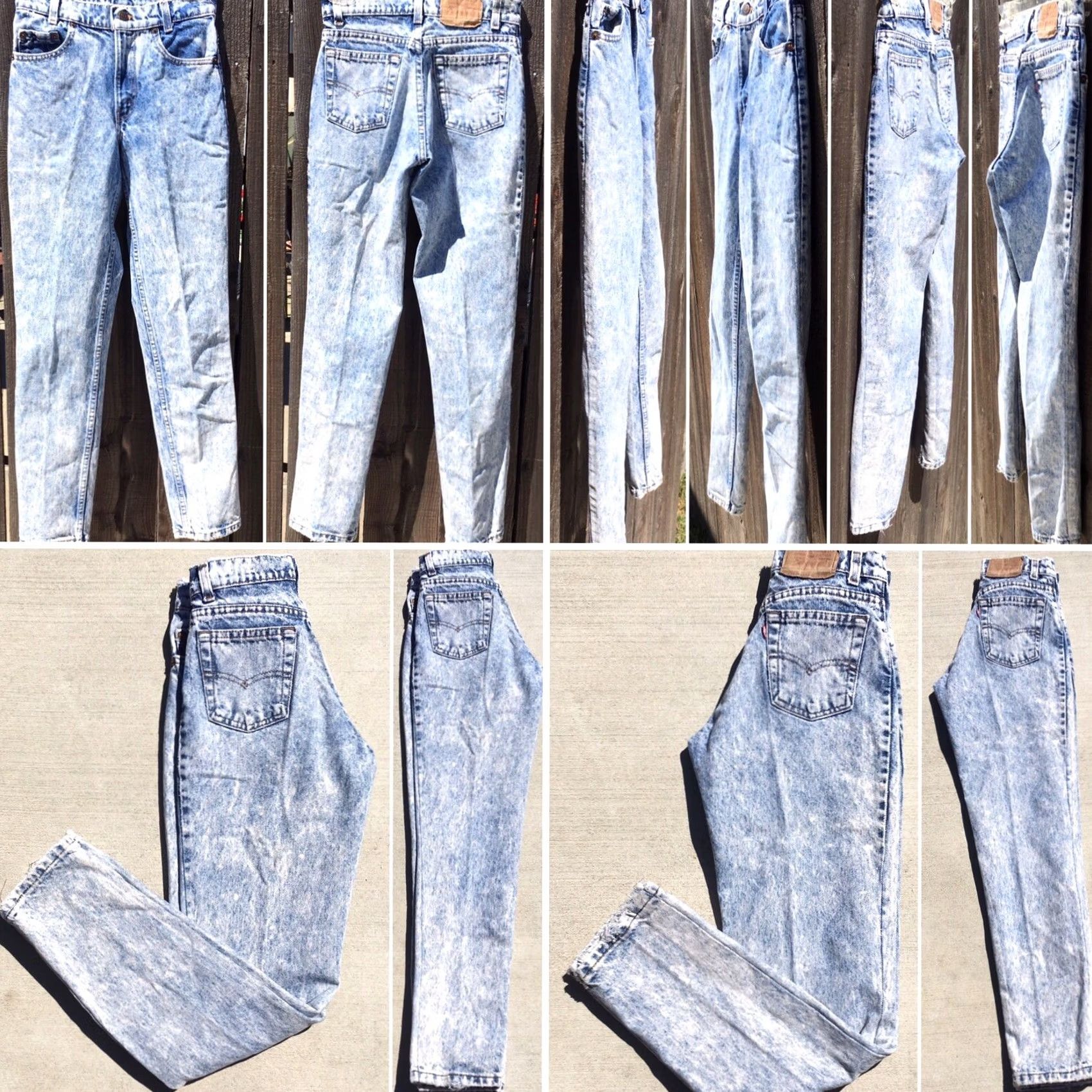 Levi's VINTAGE Levi's 505 Jeans Denim Blue Acid Wash High Waist Tapered Leg 25 in Waist 80s 90s Mens Womens Unisex Jeans Size 26" / US 2 / IT 38 - 3 Thumbnail