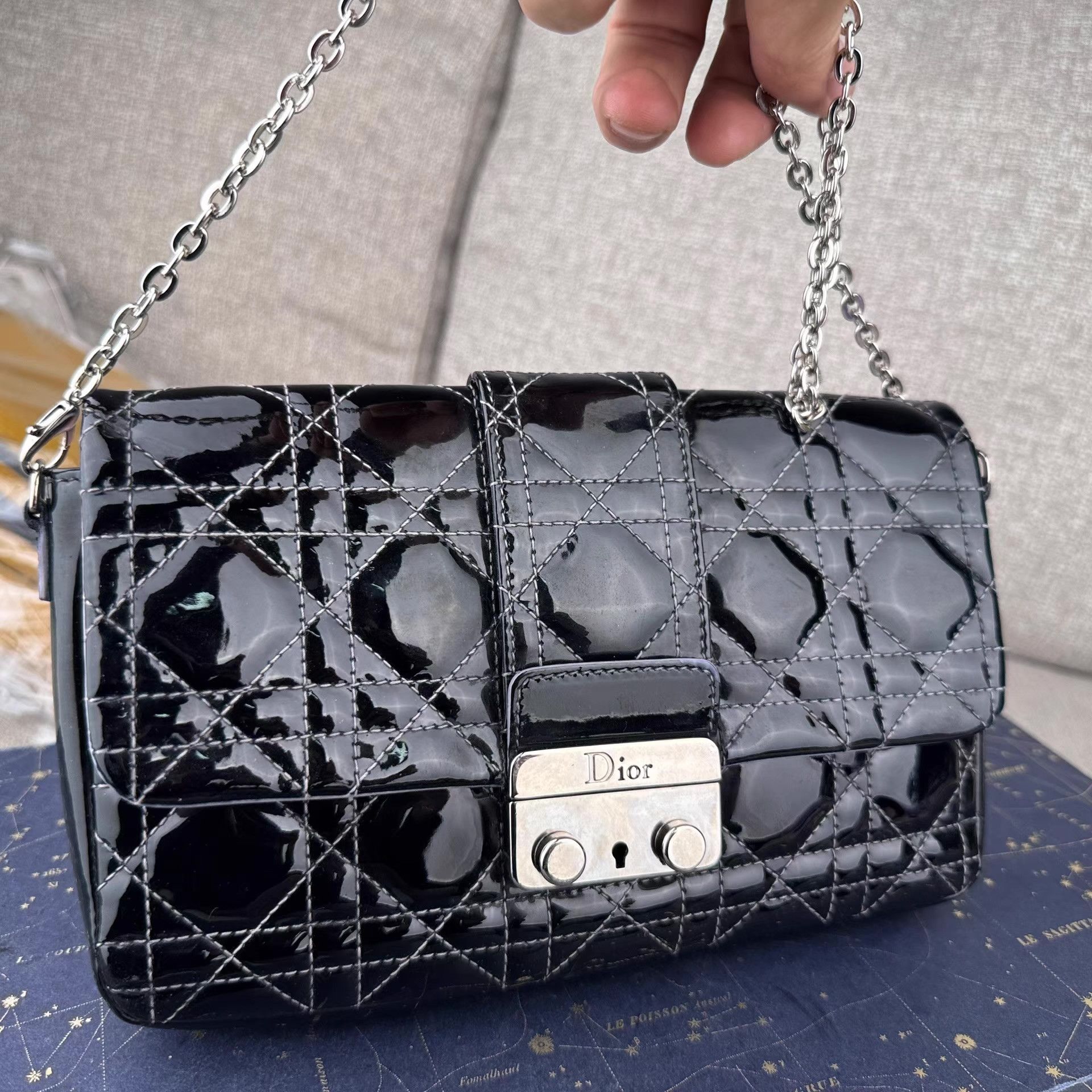 Dior Dior patent leather women's envelope bag Ｑ27 Size ONE SIZE - 1 Thumbnail