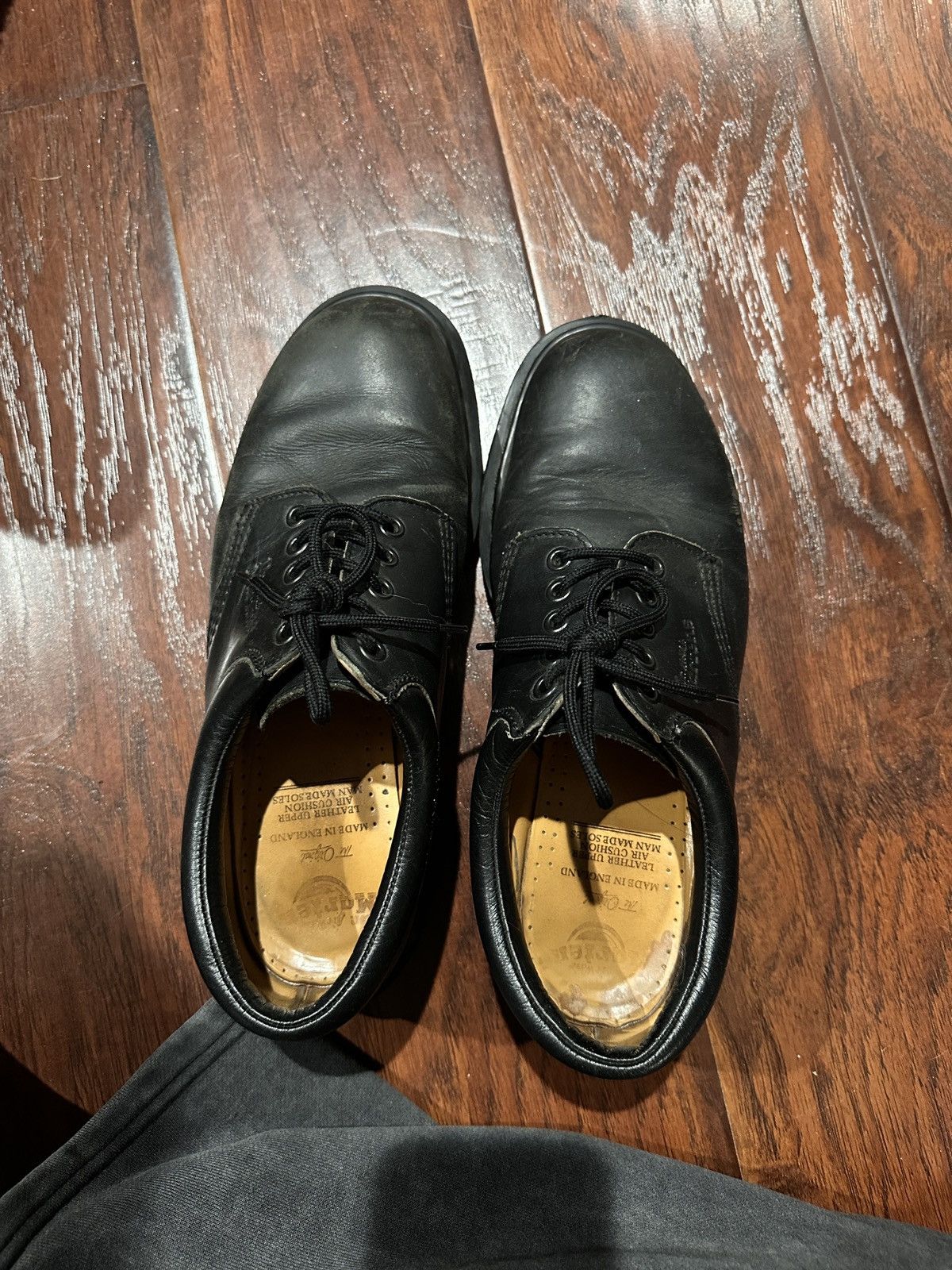 Dr. Martens Vintage Mens Doc Martens Black Leather Derby Shoes Size 9 Size US 9 / EU 42 - 3 Thumbnail