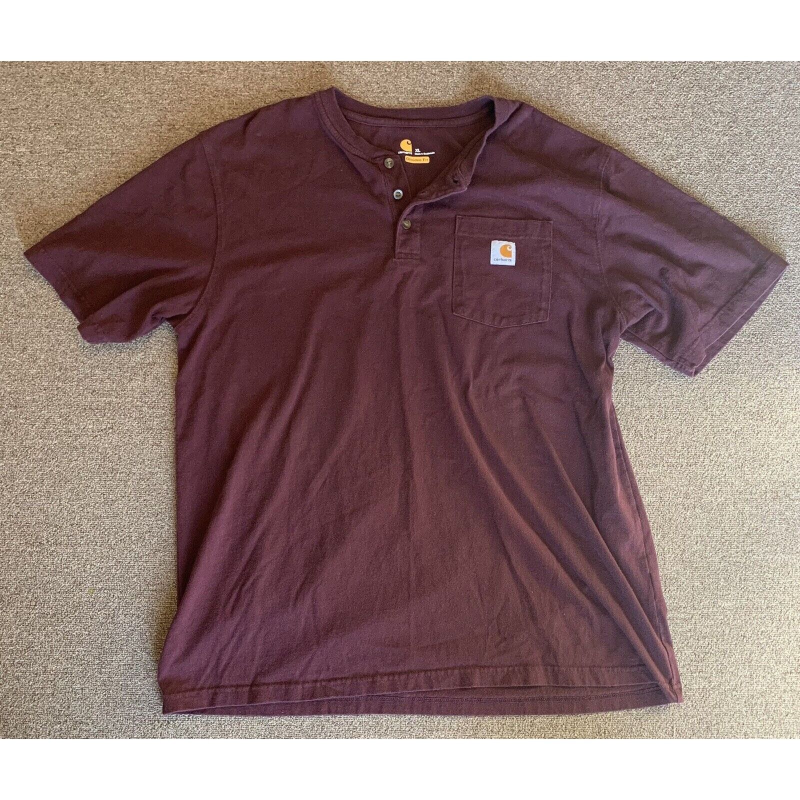 Carhartt Carhartt Regular Heavyweight Men's T-Shirt XL Burgundy Size US XL / EU 56 / 4 - 1 Thumbnail