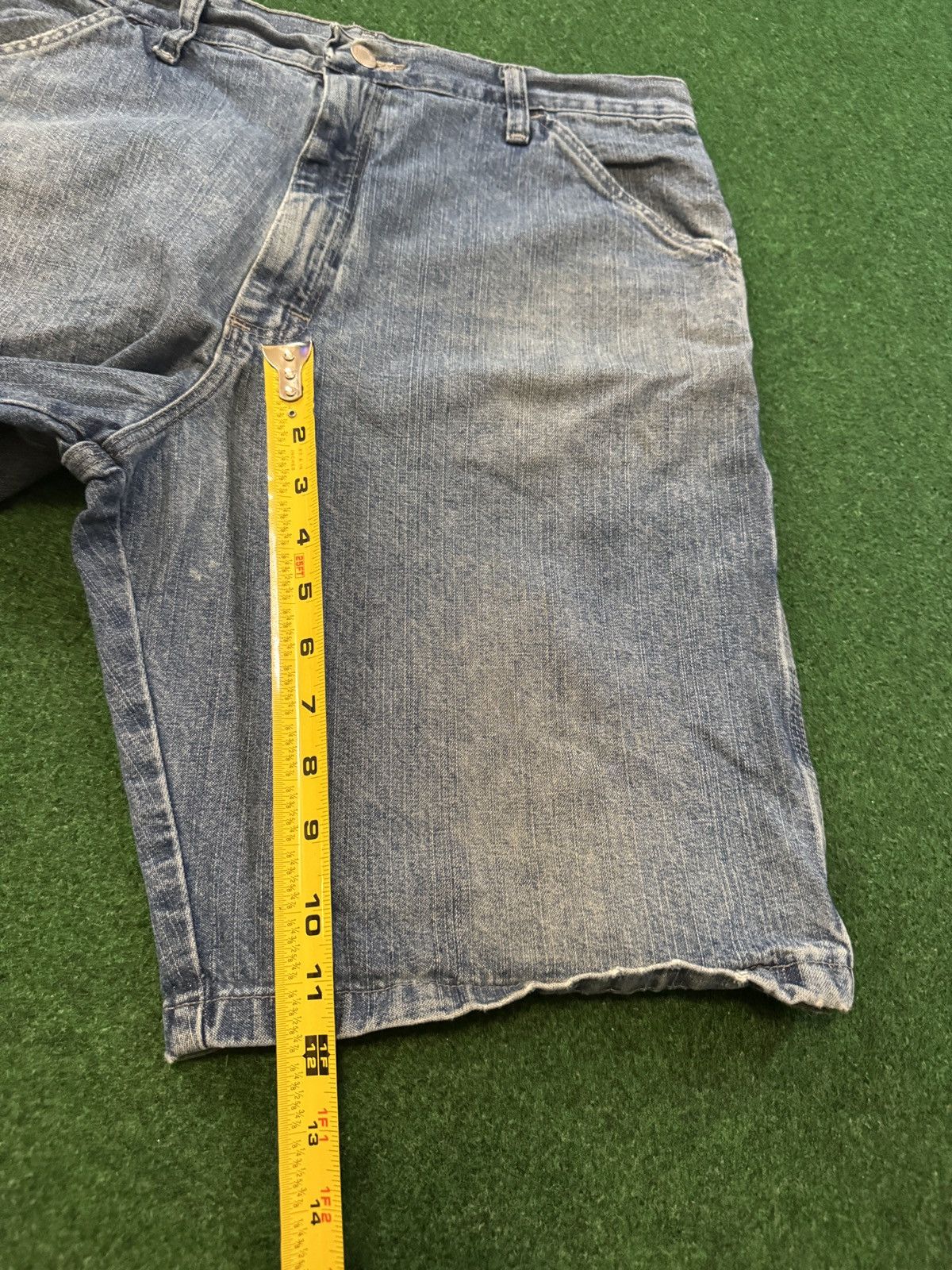 Wrangler Y2K Carpenter Baggy Light Wash Jorts Skater Denim Shorts Size US 34 / EU 50 - 5 Thumbnail