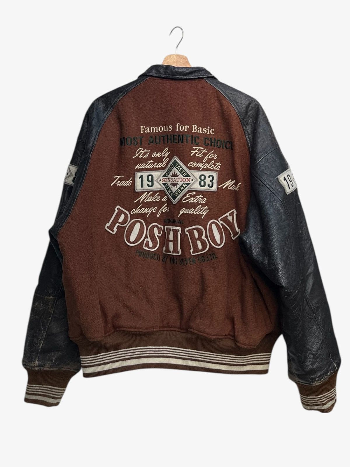 Leather Posh Boy Leather Sleeves Reversible Stadium Jacket Size US L / EU 52-54 / 3 - 3 Thumbnail