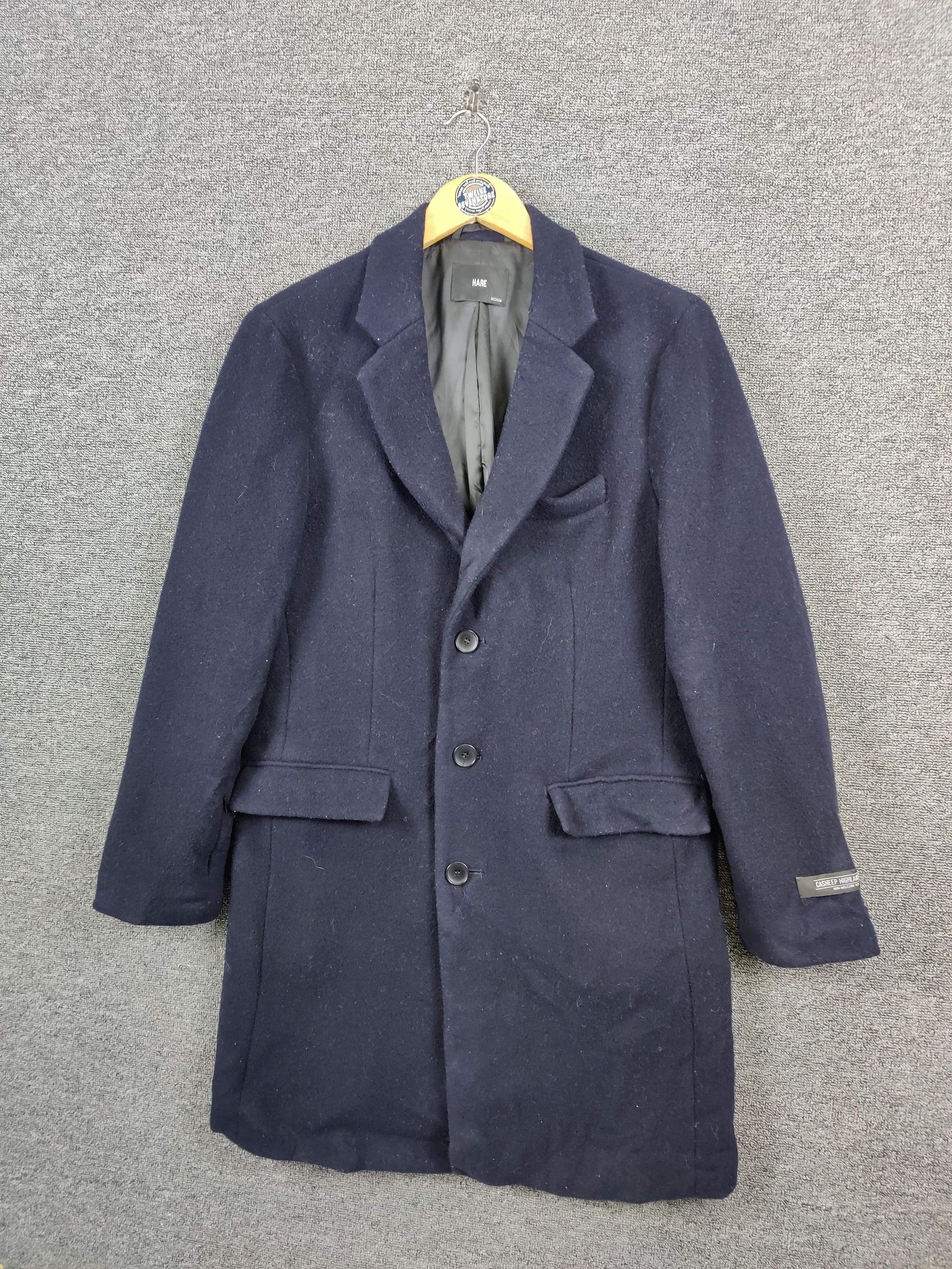 HARE Vintage Hare Single Breasted Wool Long Coat Size US M / EU 48-50 / 2 - 2 Thumbnail
