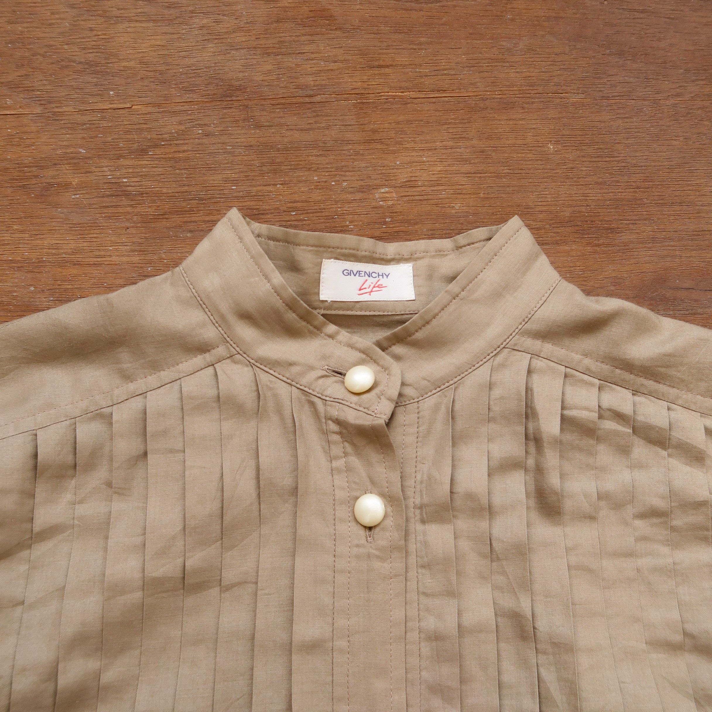 Givenchy Late 80s Givenchy Life Psychedelic Pleated Shirt Japan Size US L / EU 52-54 / 3 - 3 Thumbnail